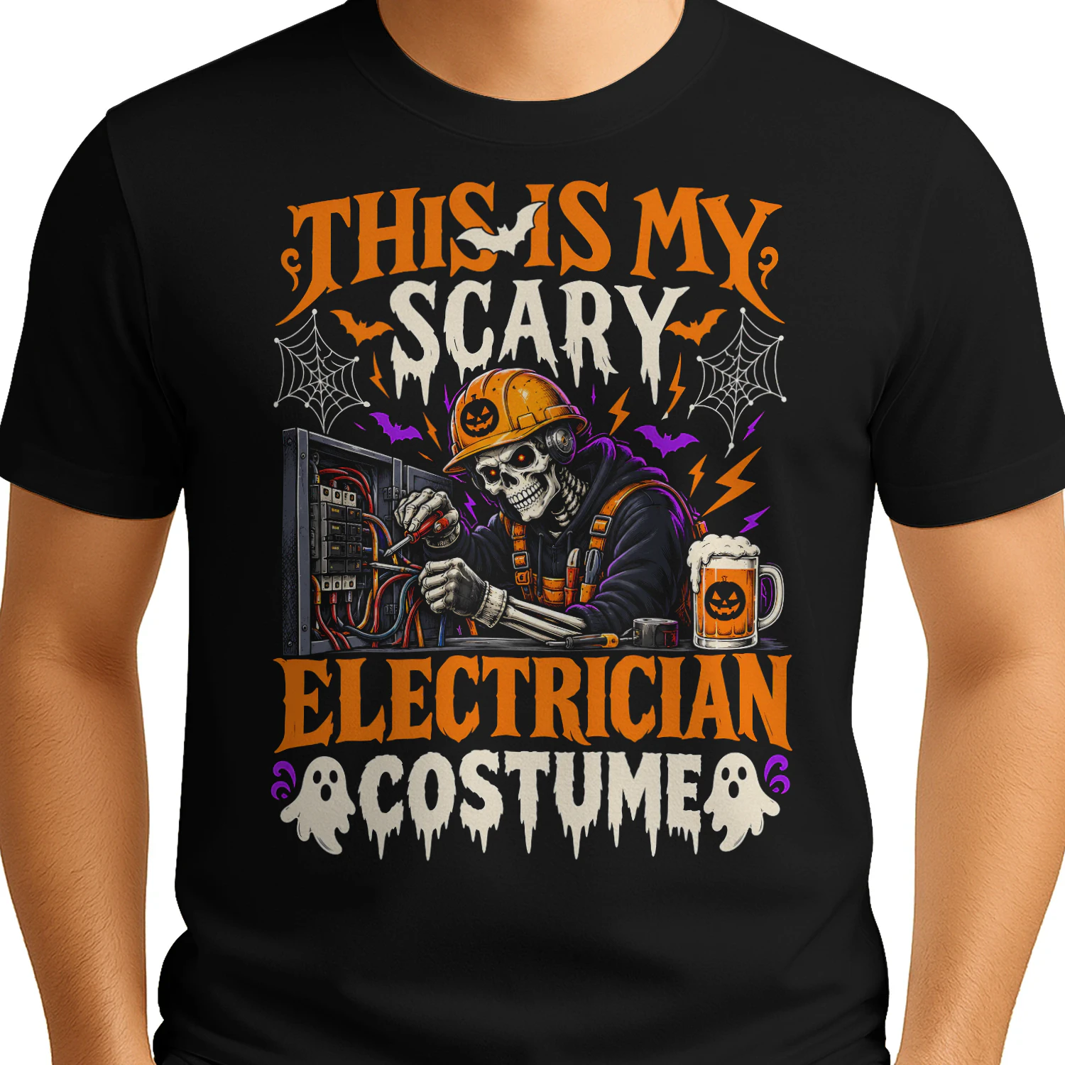 This Is My Scary Electrician Costume Halloween T Shirt HAL0042