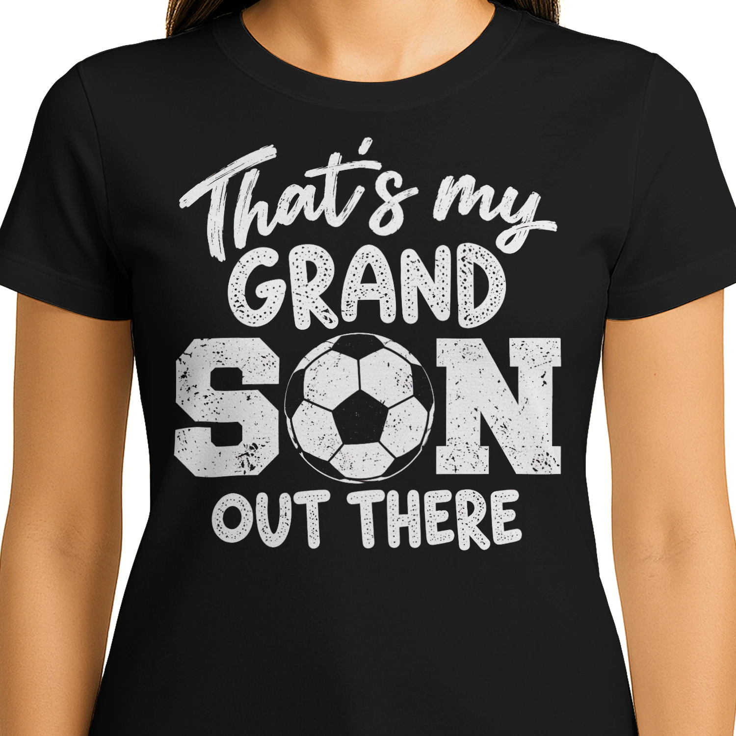 Thats My Grandson Out There Grunge Soccer T Shirt GRP0117