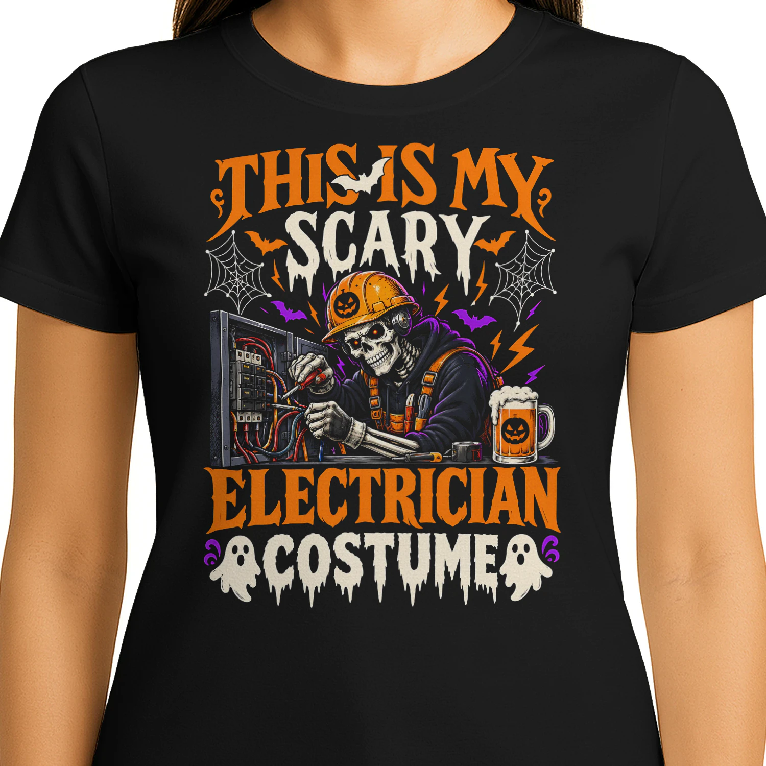 This Is My Scary Electrician Costume Halloween T Shirt HAL0042