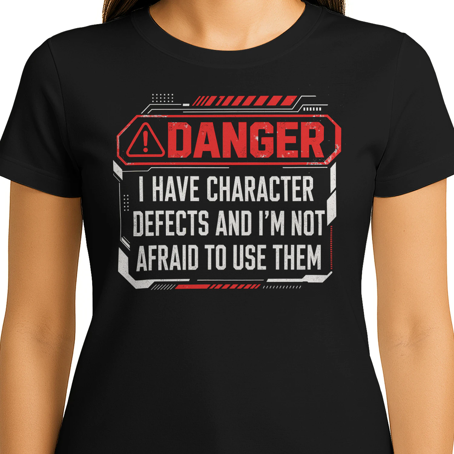 Danger I Have Character Defects Funny Recovery Sobriety T Shirt SOB0006