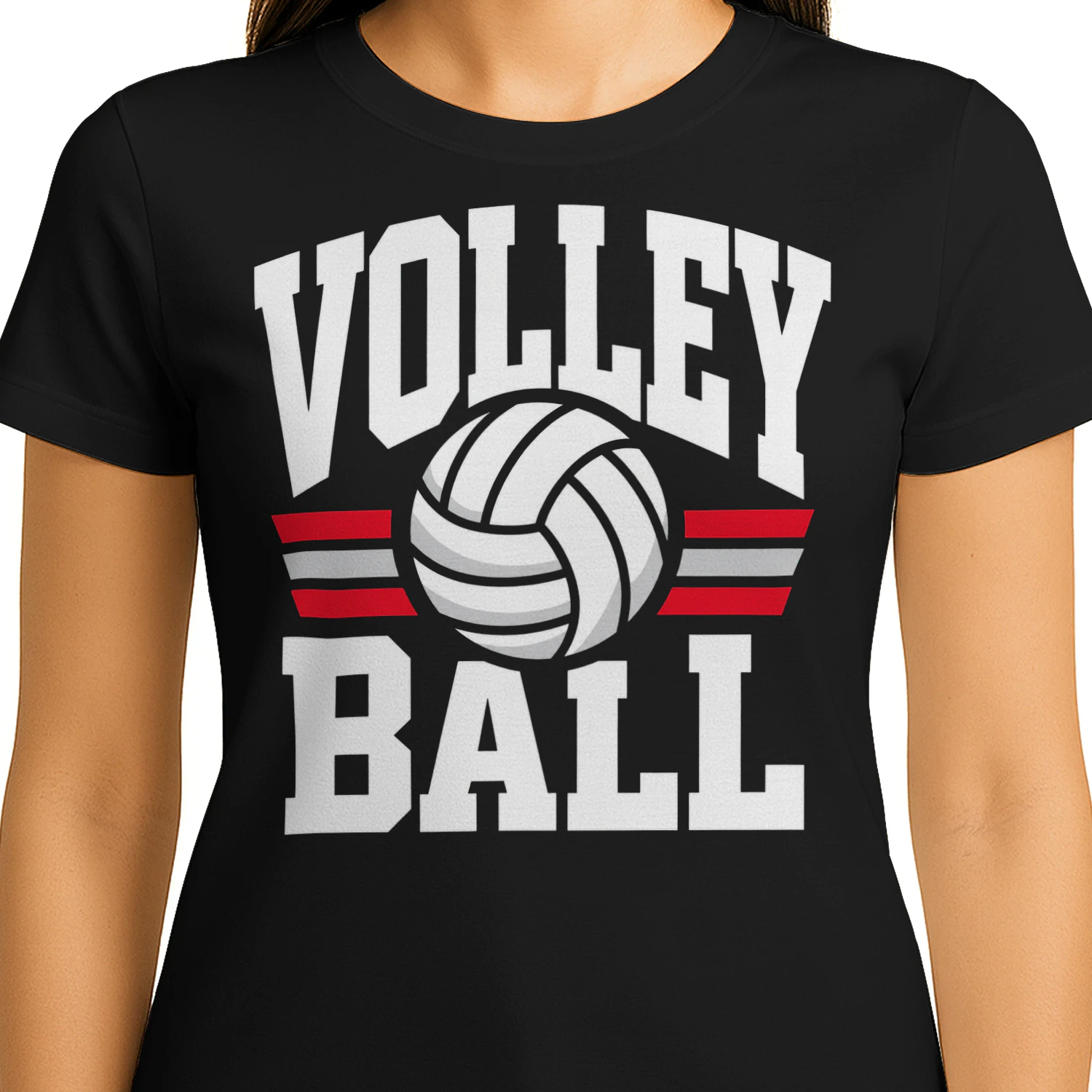 Volleyball Bold Block Letters Volleyball T Shirt VOL0081