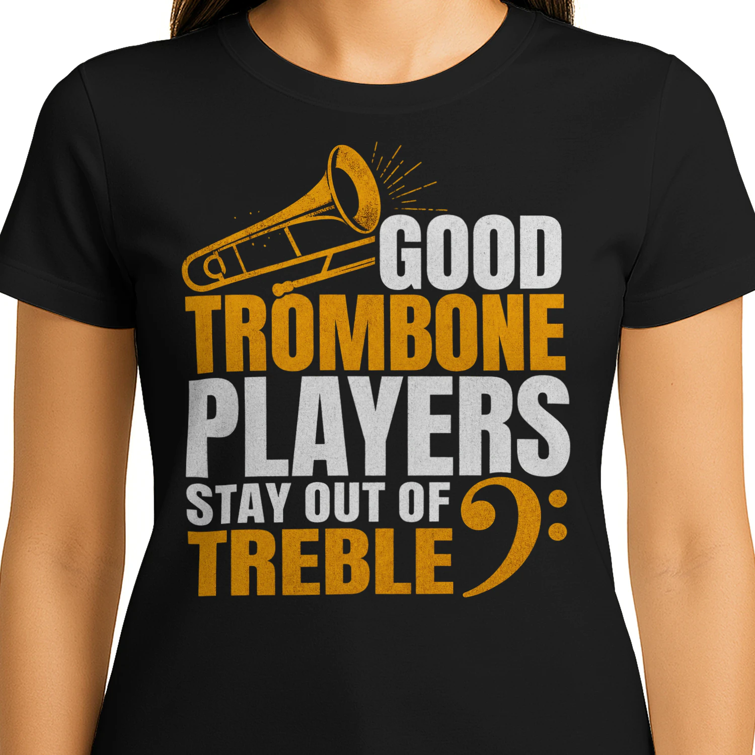 Trombone Players Stay Out Treble Marching Band T Shirt MCB0087