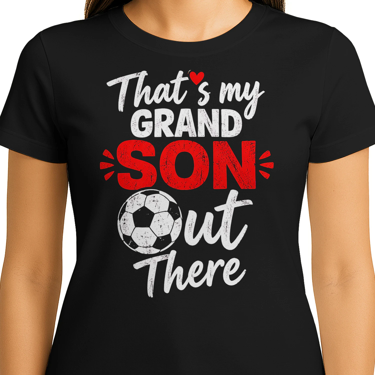 Thats My Grandson Out There Red Soccer T Shirt GRP0120