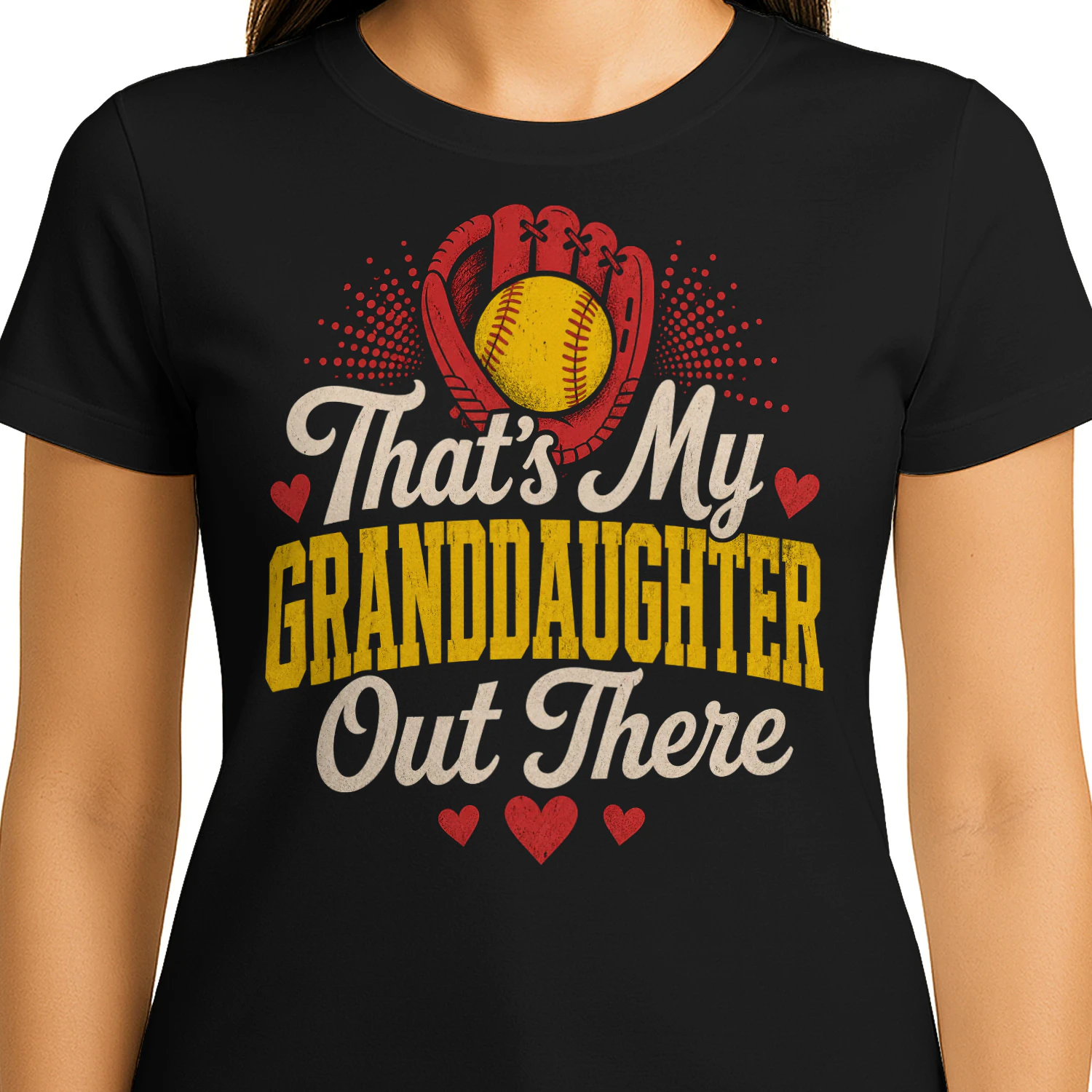 Thats My Granddaughter Out Glove Ball Softball T Shirt GRP0104