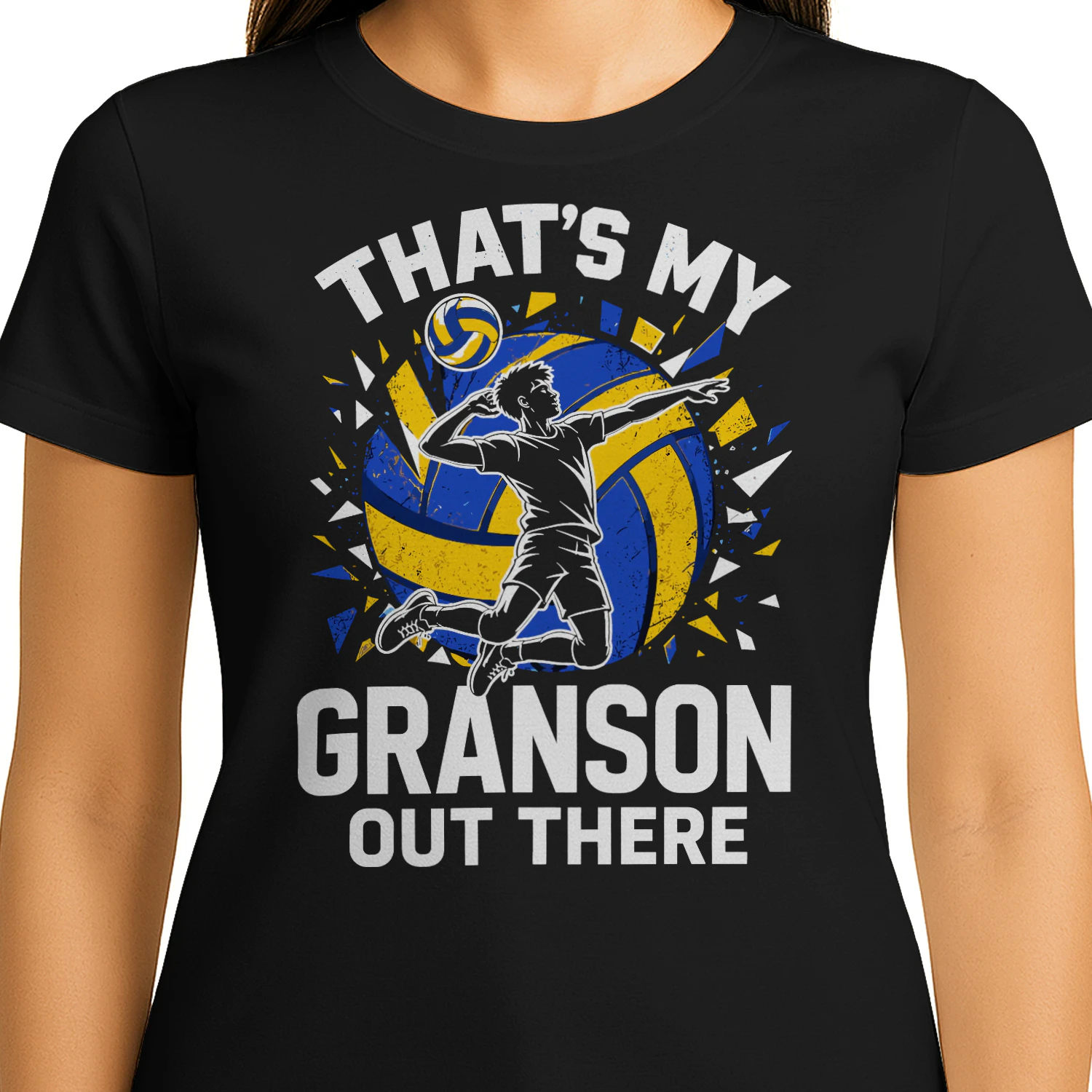 Thats My Grandson Out There Volleyball T Shirt-01 VOL0071