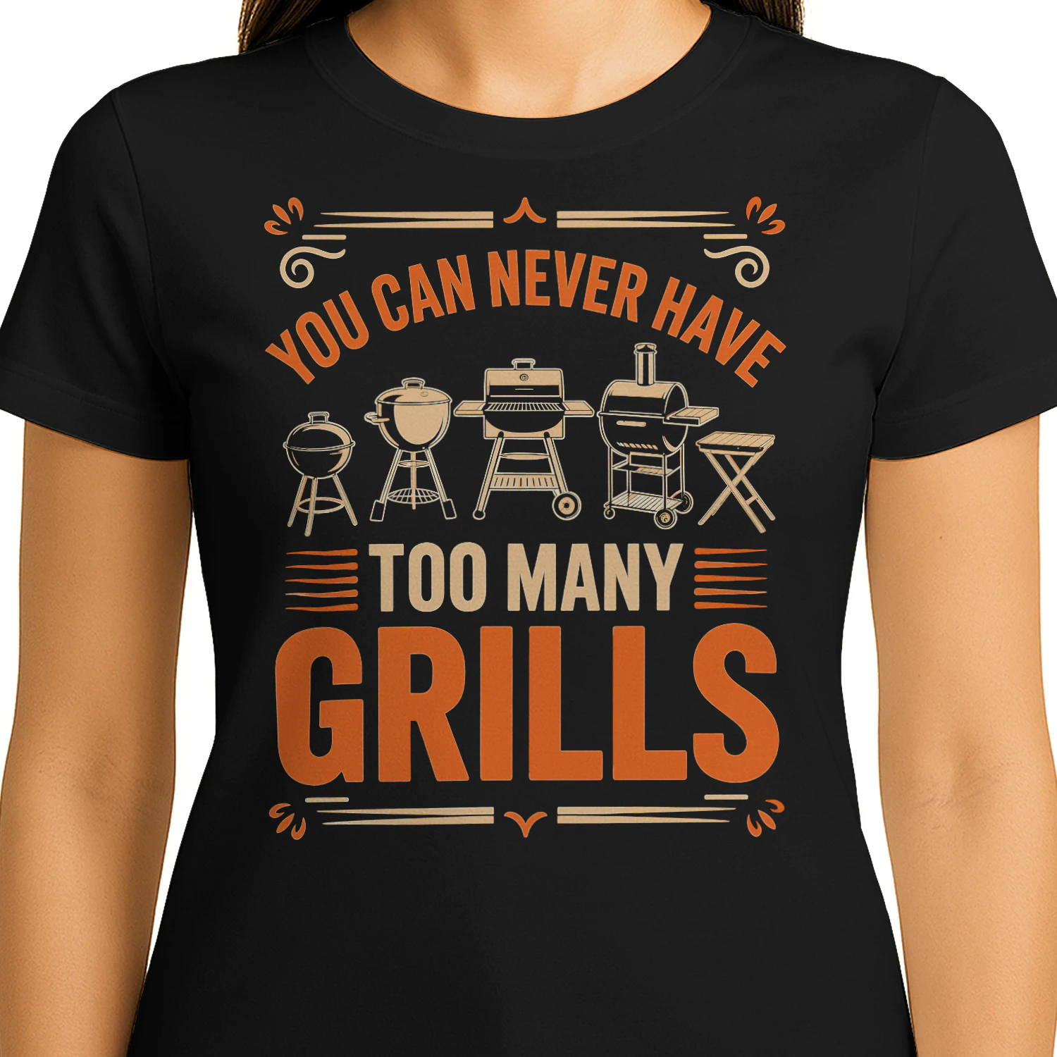 You Can Never Have Too Many Grills Funny Smoker Pitmaster BBQ T Shirt BBQ0086