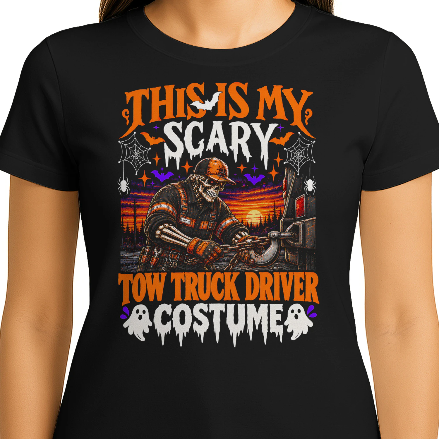 This Is My Scary Tow Truck Halloween T Shirt HAL0076