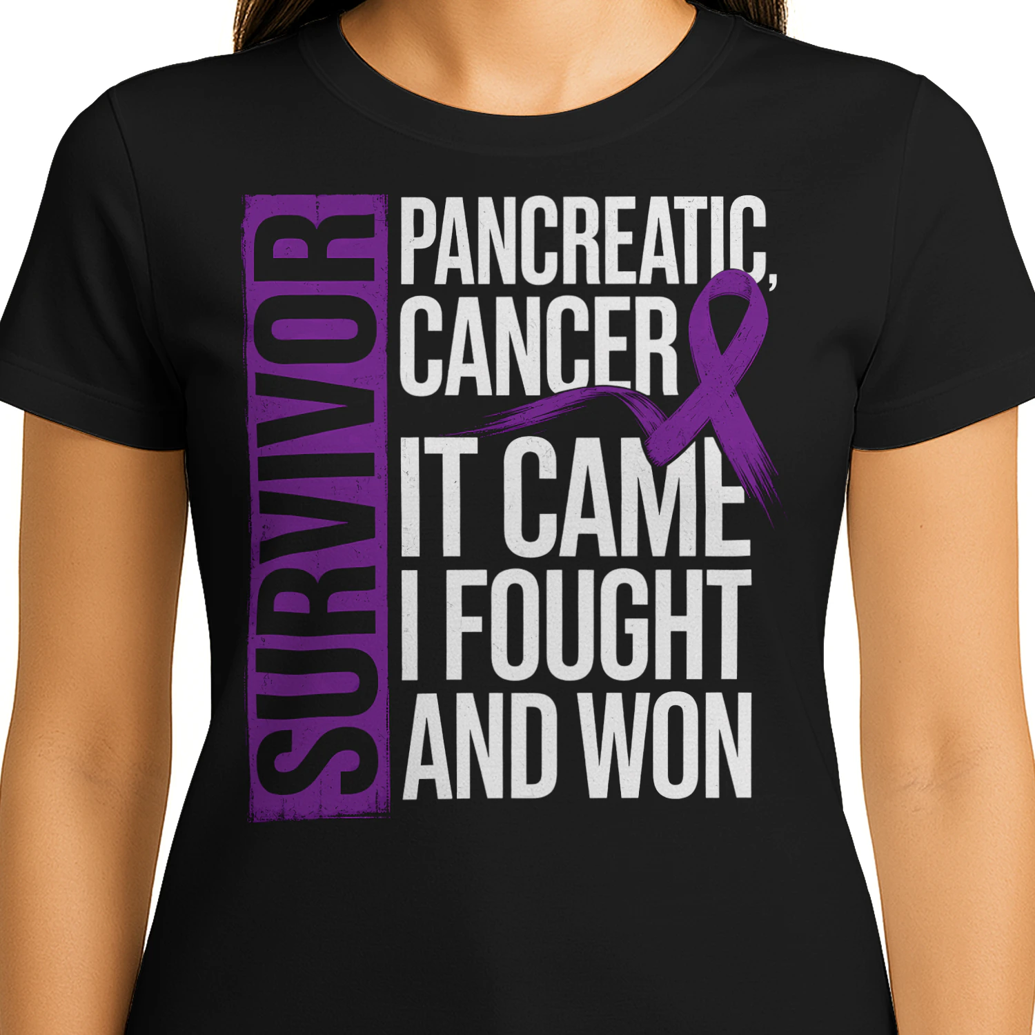 Survivor Came Fought Won Pancreatic Cancer T Shirt PCC0080