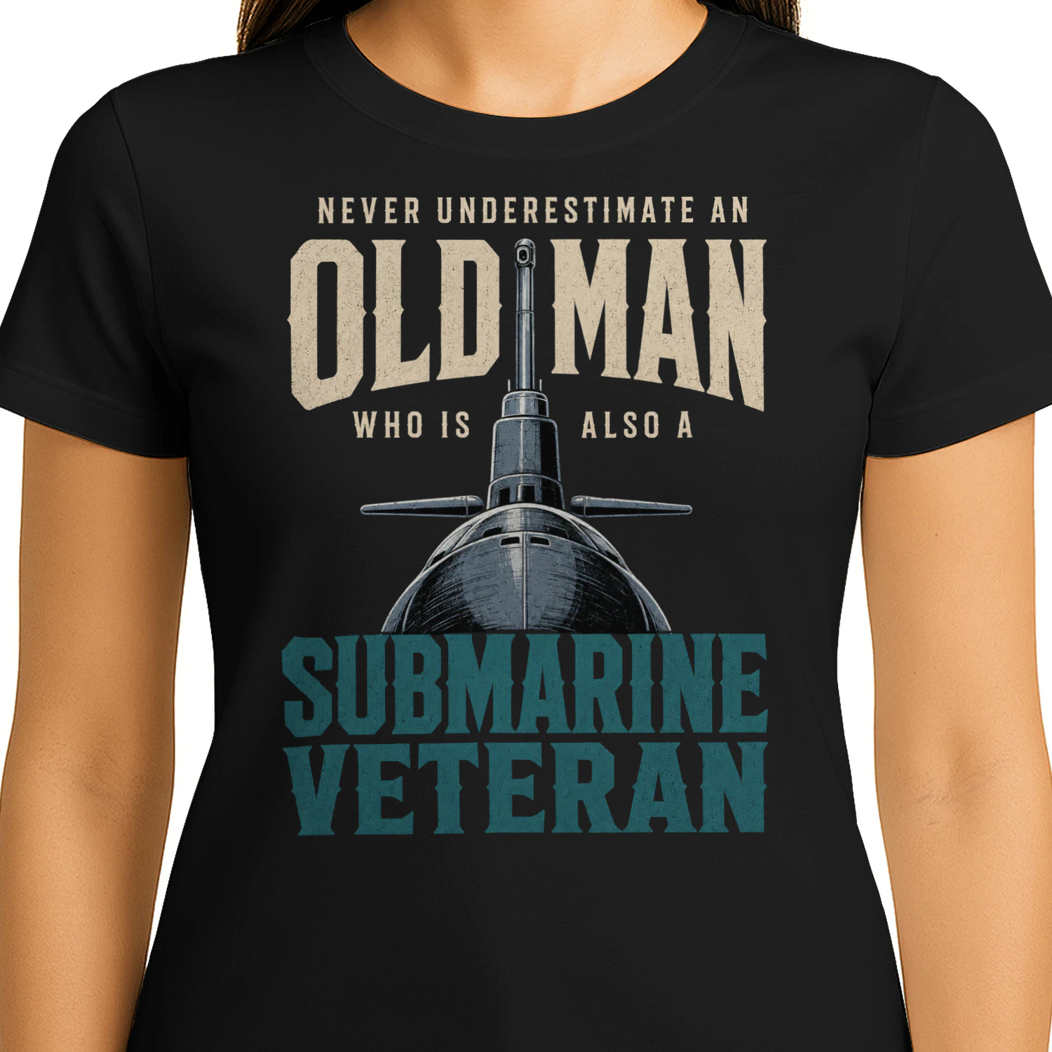Old Man Submarine Veteran T Shirt VET0050