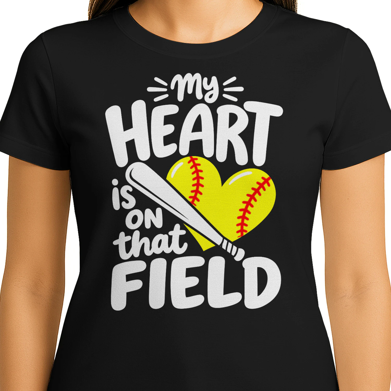 My Heart Is That Field Softball T Shirt GRP0073