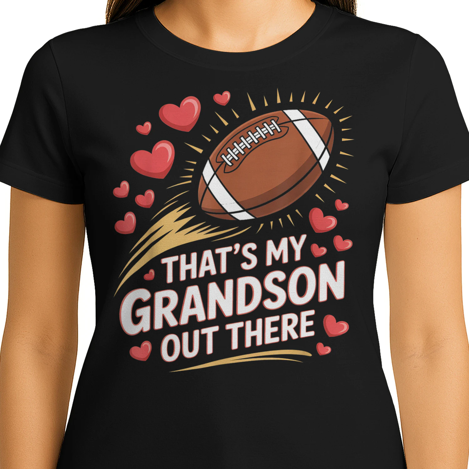 This is My Grandson Out There, Football Grandparents Football T Shirt FOB0092