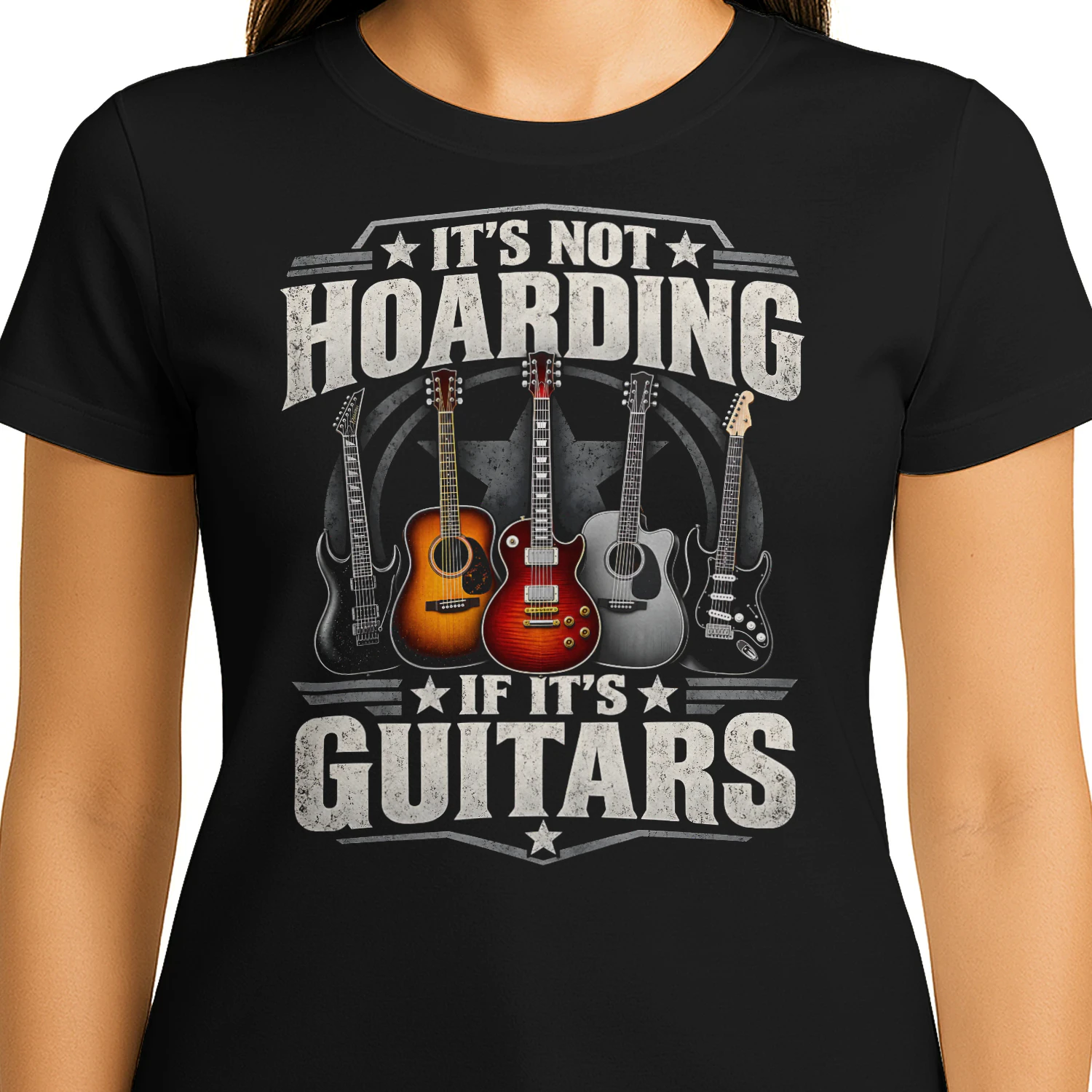 Not Hoarding If Its Guitars Guitar T Shirt GTR0043