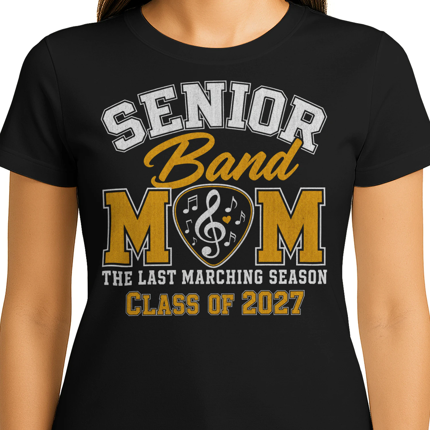 Senior Band Mom Class Of 2027 Marching Band T Shirt MCB0075