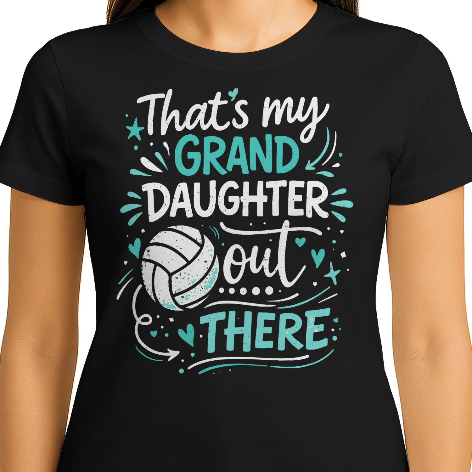 Thats My Granddaughter Out There Volleyball For Grandma Volleyball T Shirt VOL0064
