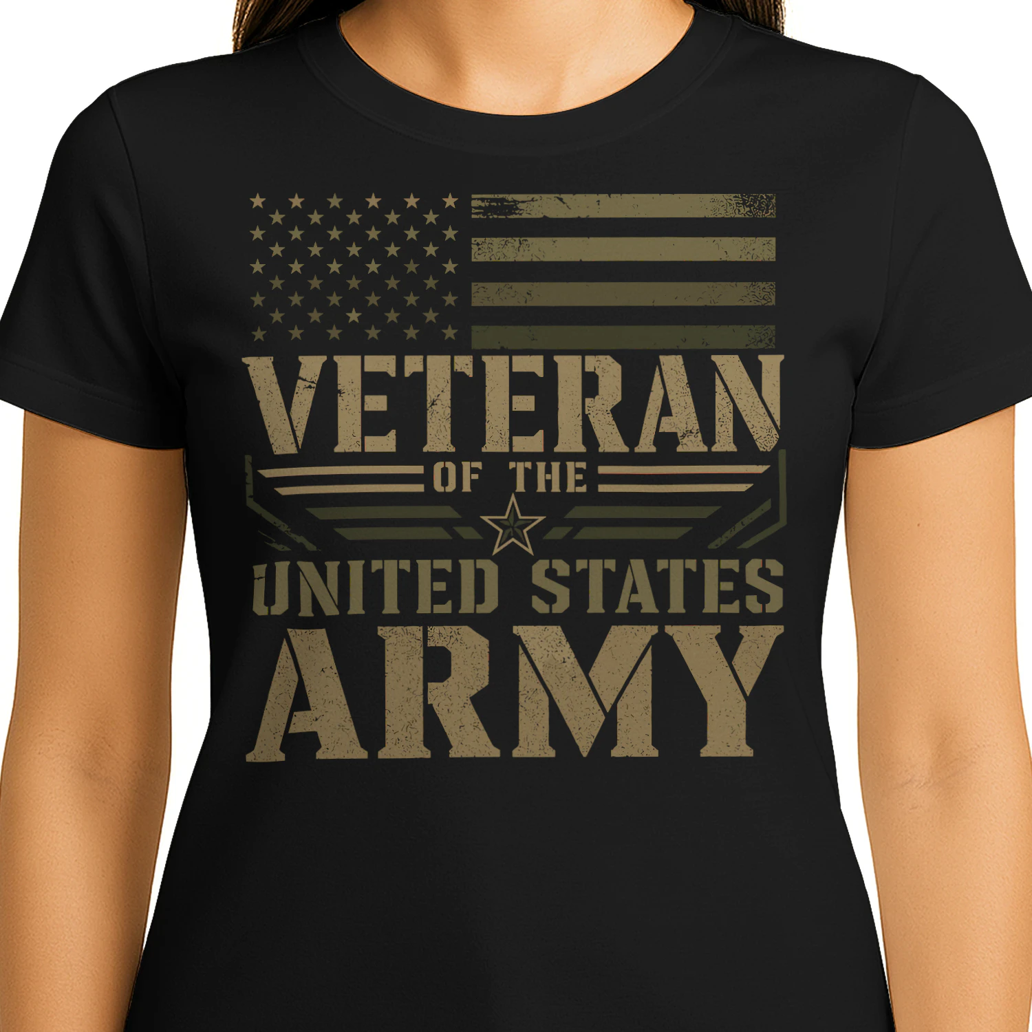 Veteran Of The United States Army US Flag Military Veteran T Shirt VET0084