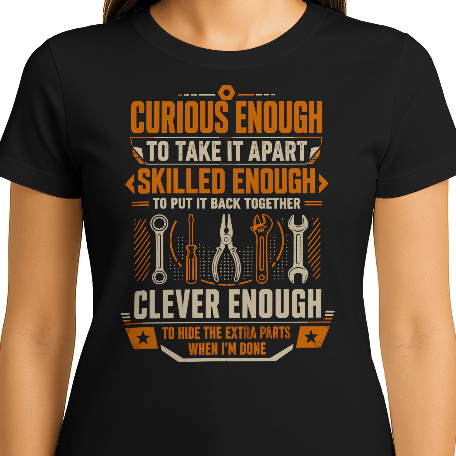 Curious Enough To Take It Apart Mechanic Tools Vintage Hotrod T Shirt HRD0002
