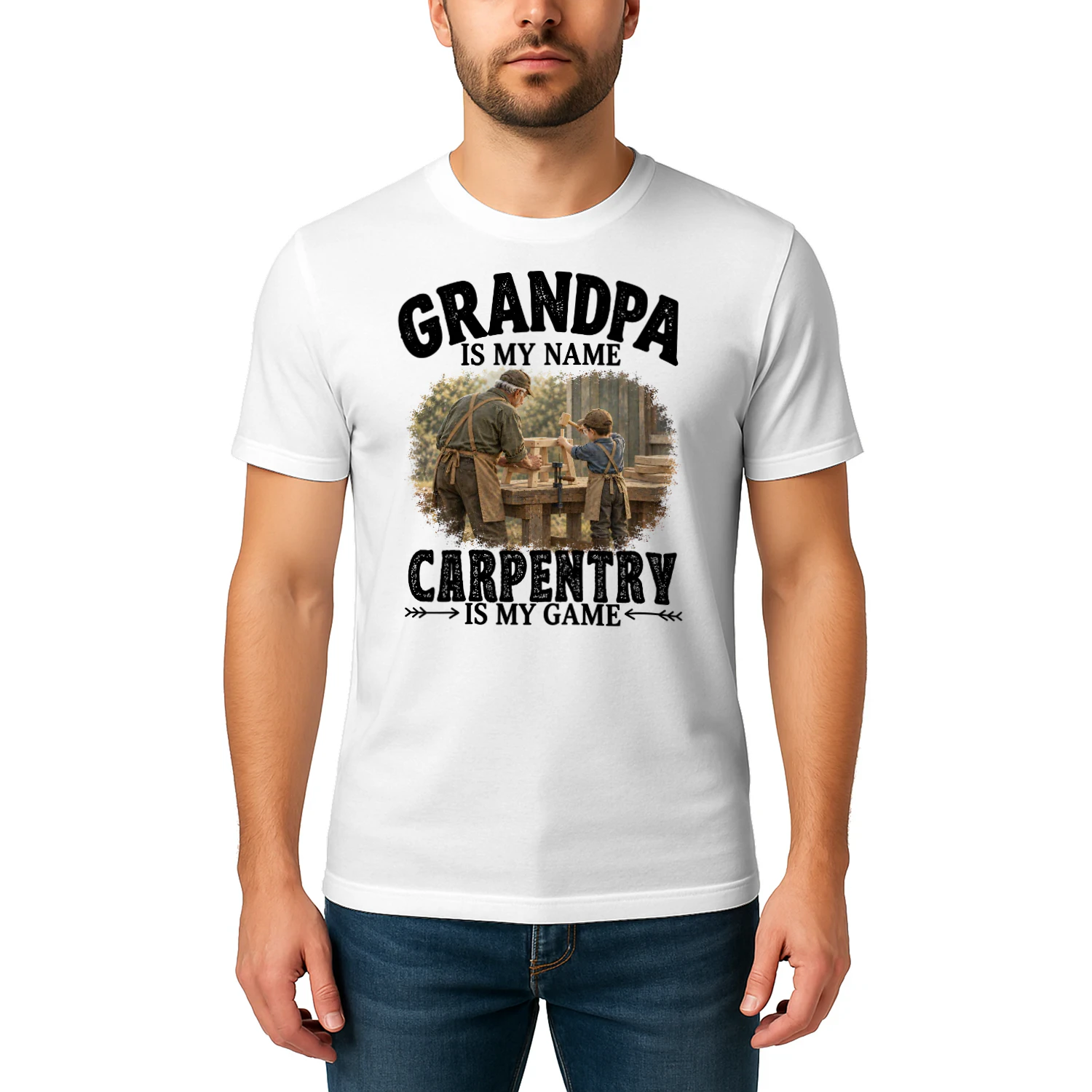 Carpentry Is My Game Grandpa T Shirt GRP0015