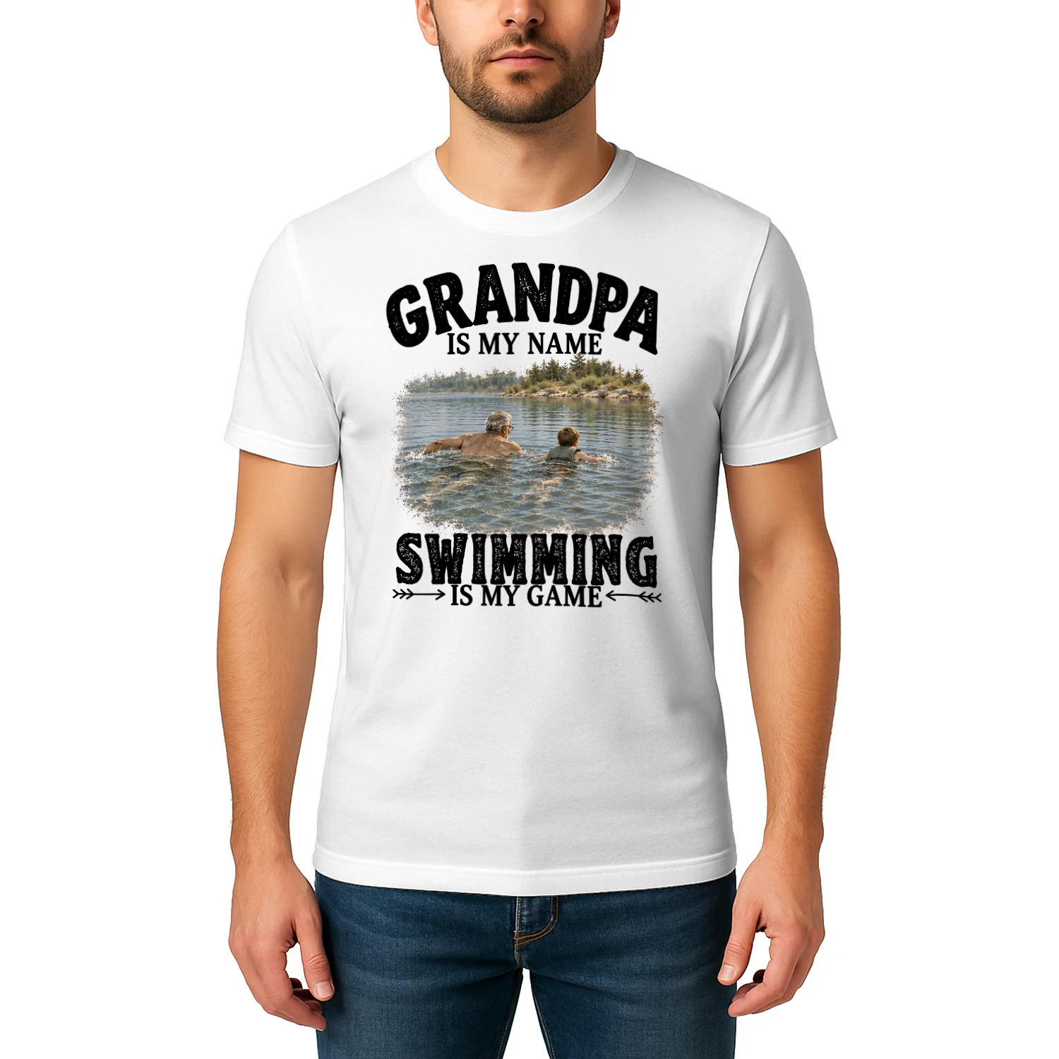 Swimming Is My Game Grandpa T Shirt GRP0044