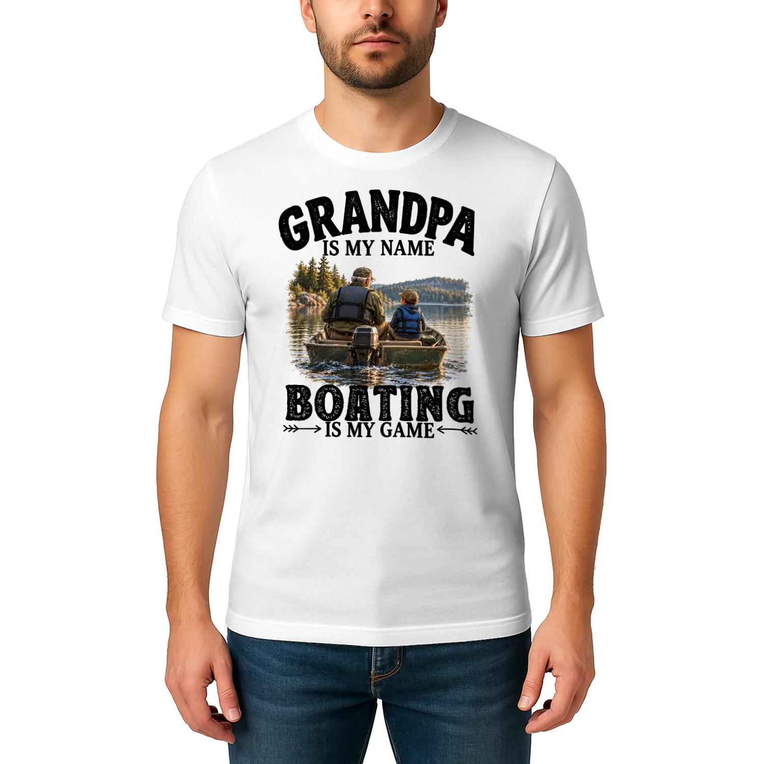 Boating Is My Game Grandpa T Shirt GRP0011