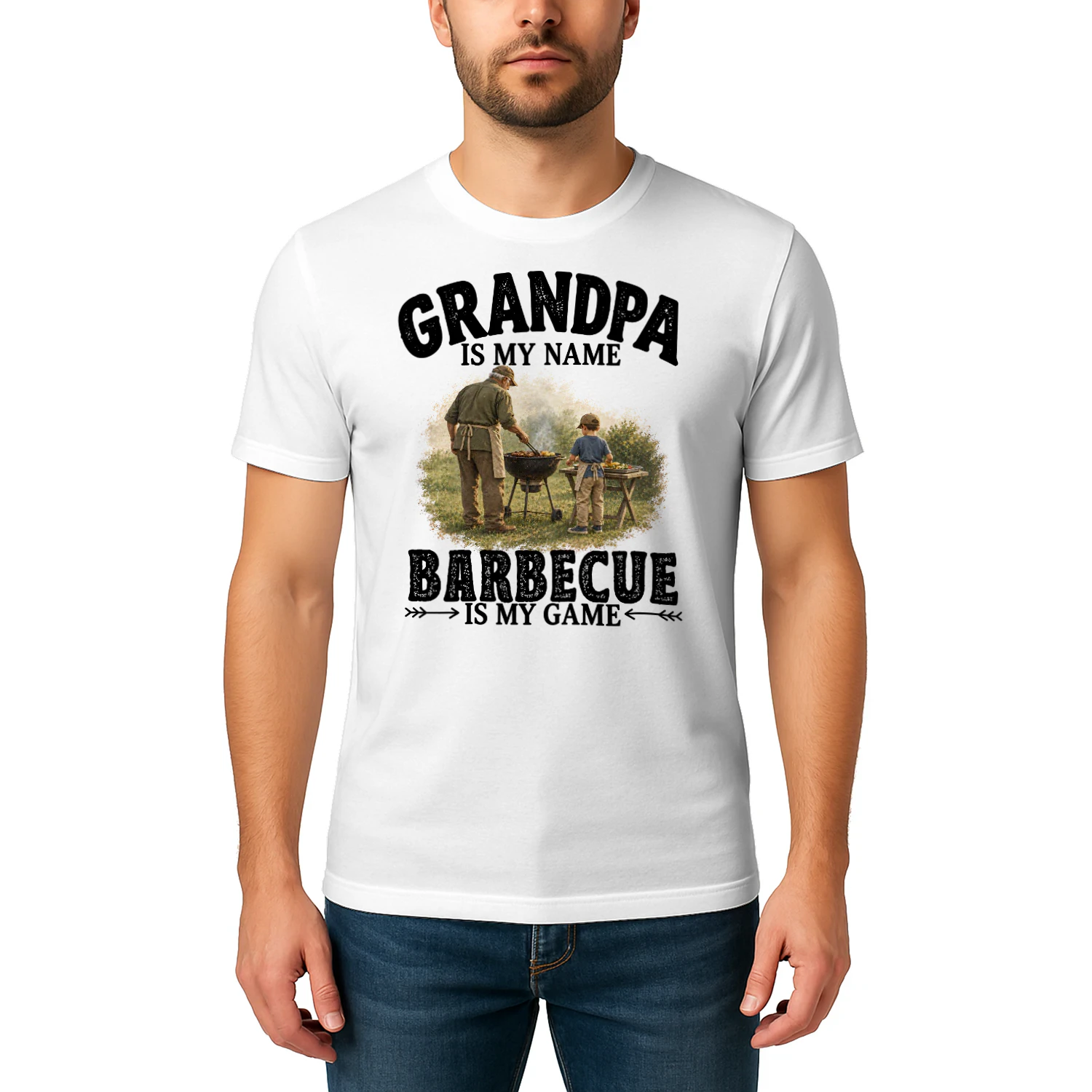 Barbecue Is My Game Grandpa T Shirt GRP0004