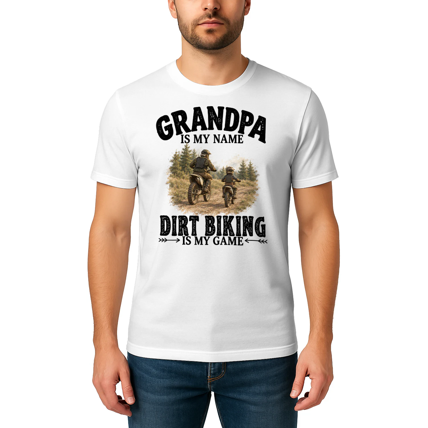 Dirt Biking Is My Game Grandpa T Shirt GRP0021