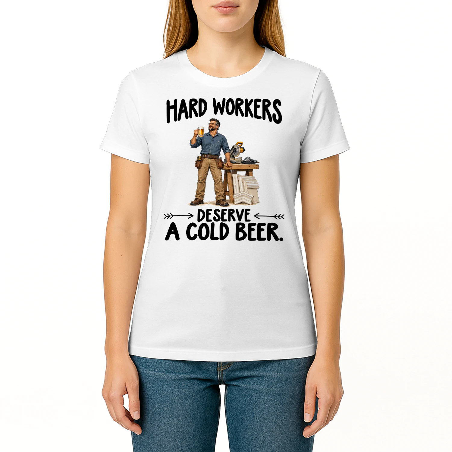 Molding Workers Deserve Cold Beer Job Humor T Shirt JHU0041
