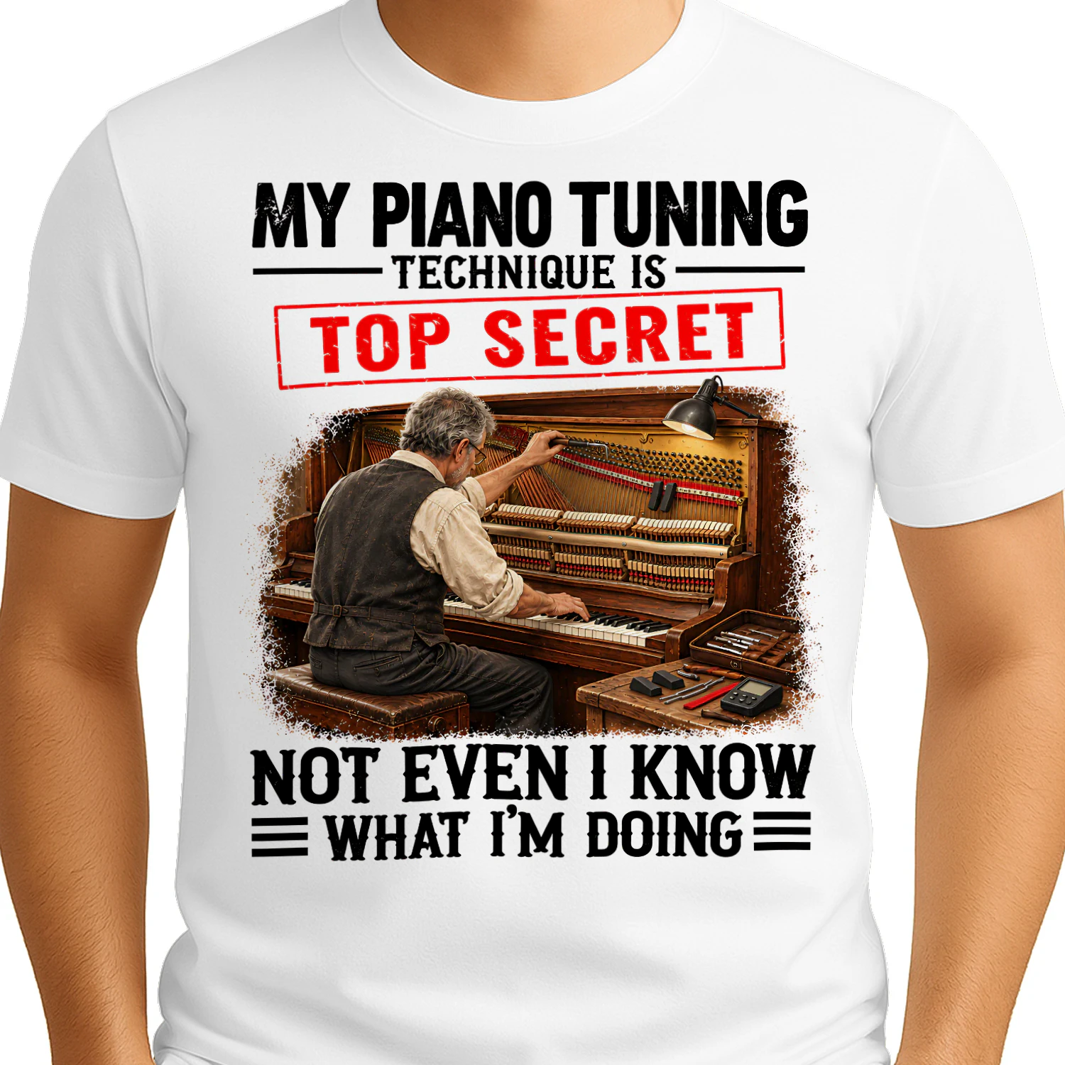 My Piano Tuning Technique Top Secret T Shirt TSE0065