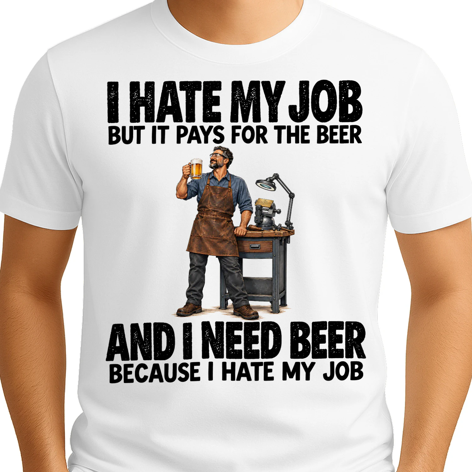 Engraving Beer Job Humor T Shirt JHU0016
