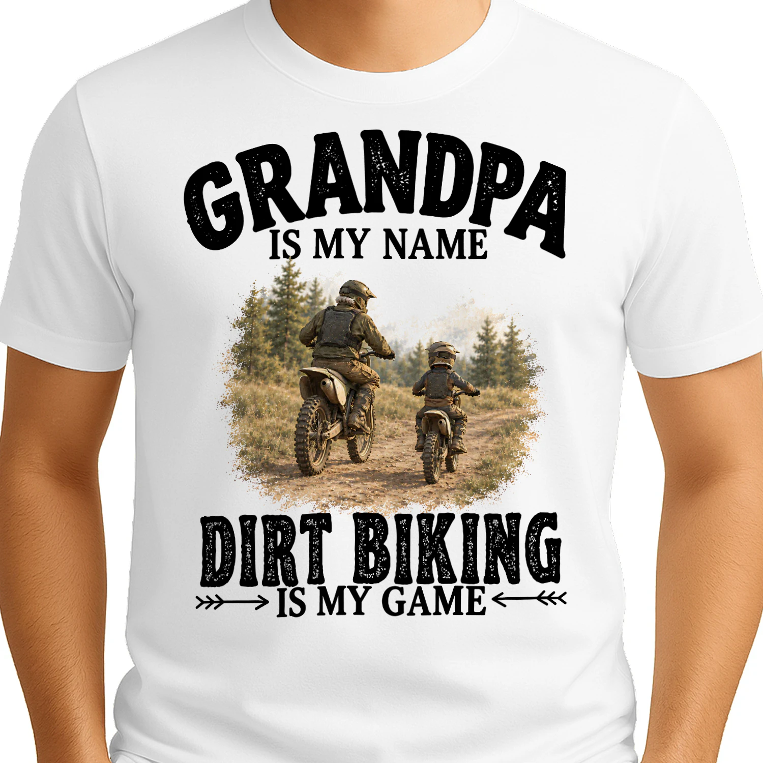 Dirt Biking Is My Game Grandpa T Shirt GRP0021