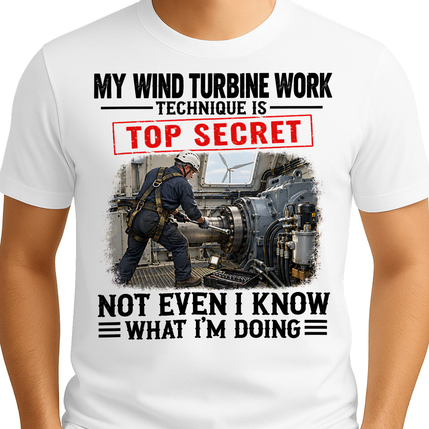 My Wind Turbine Work Top Secret T Shirt TSE0101