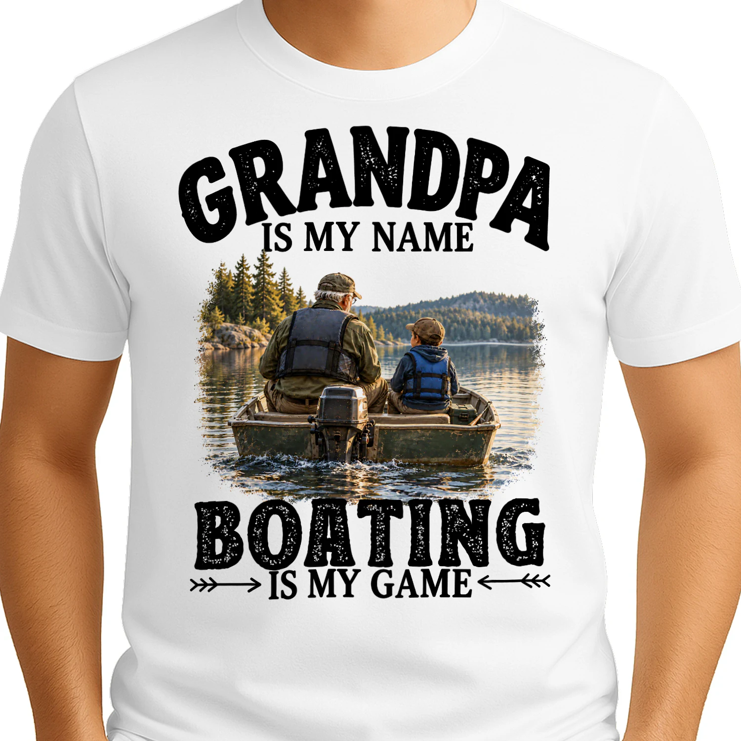 Boating Is My Game Grandpa T Shirt GRP0011