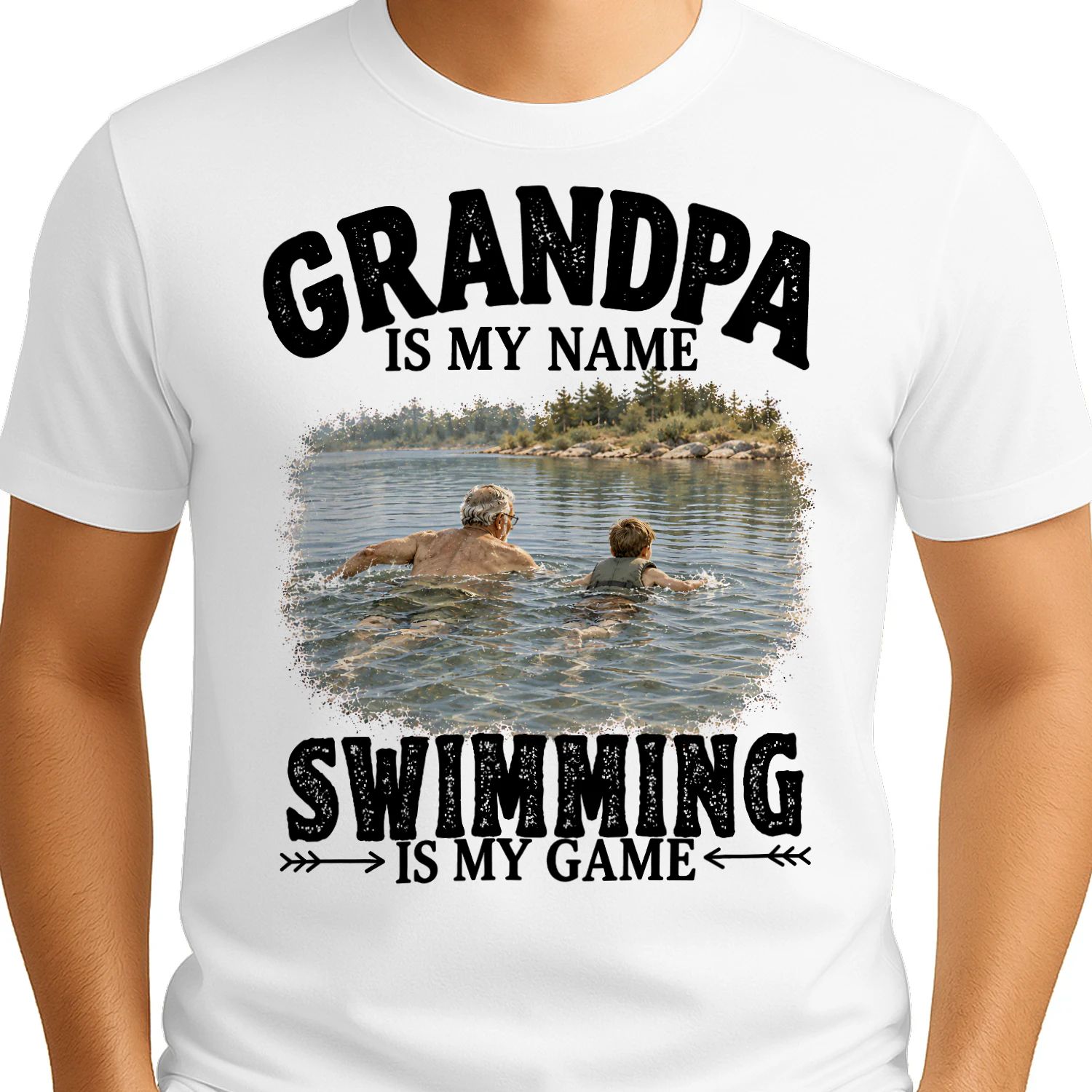 Swimming Is My Game Grandpa T Shirt GRP0044