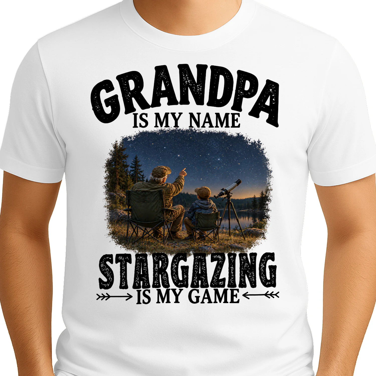 Stargazing Is My Game Grandpa T Shirt GRP0042