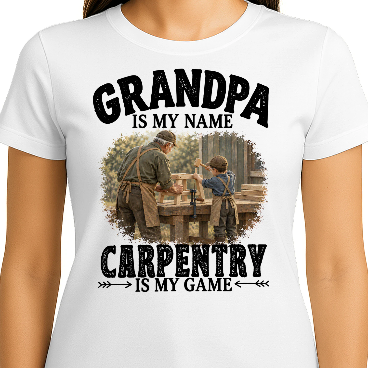 Carpentry Is My Game Grandpa T Shirt GRP0015