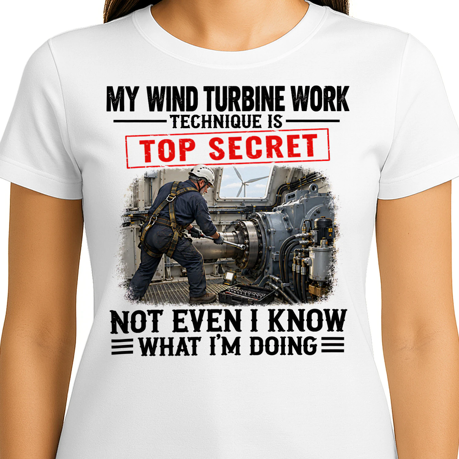My Wind Turbine Work Top Secret T Shirt TSE0101