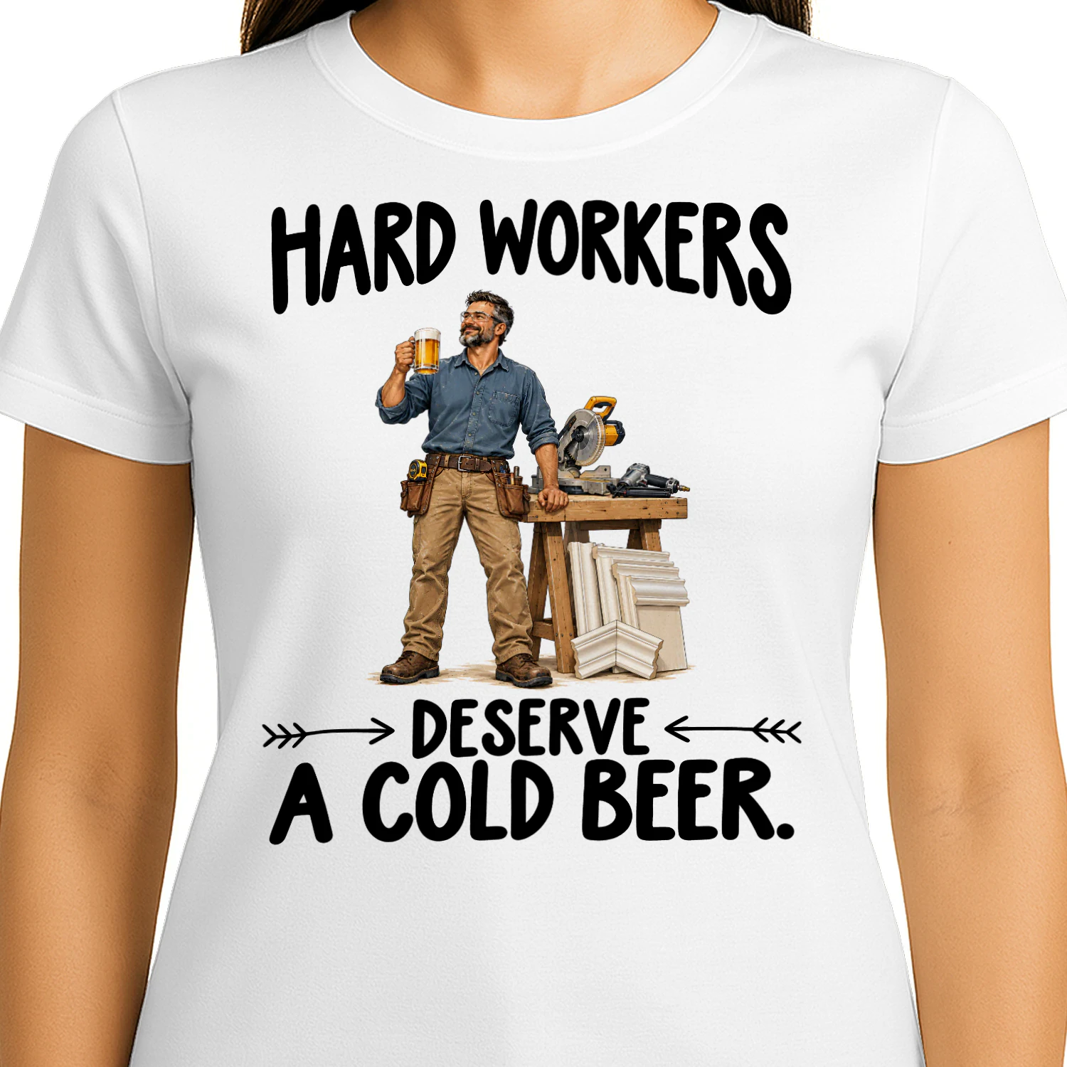 Molding Workers Deserve Cold Beer Job Humor T Shirt JHU0041