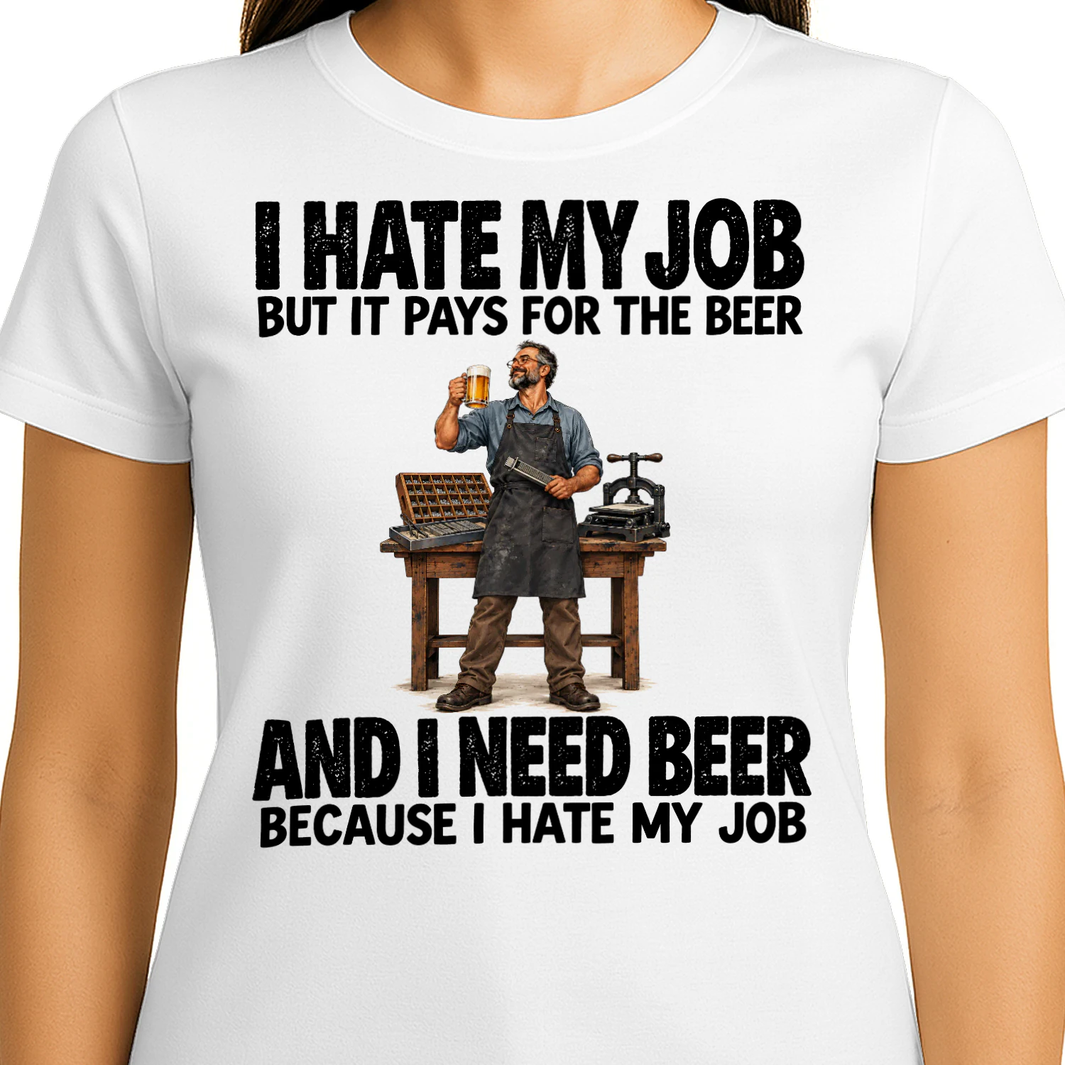 Typesetting Beer Job Humor T Shirt JHU0080