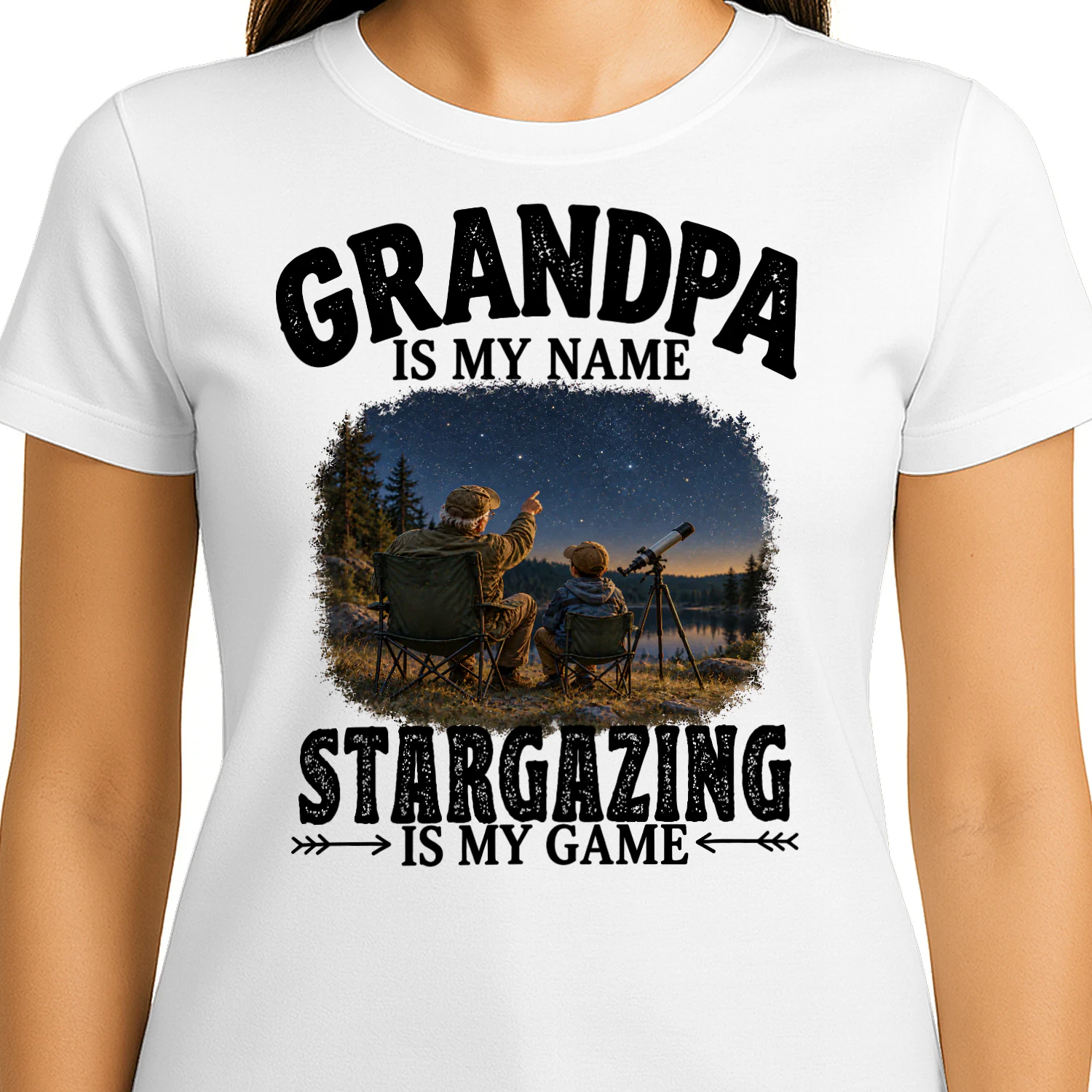 Stargazing Is My Game Grandpa T Shirt GRP0042