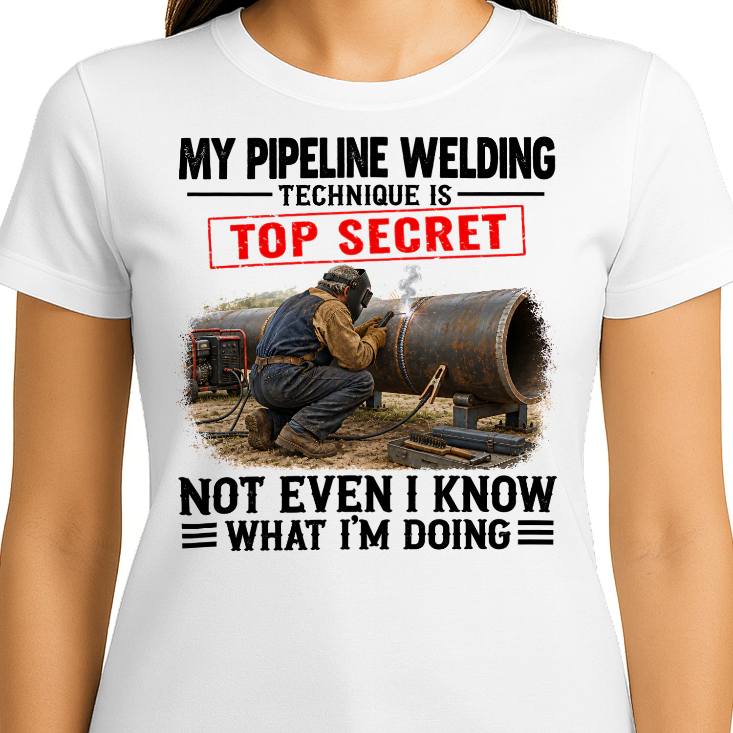 My Pipeline Welding Technique Top Secret T Shirt TSE0068