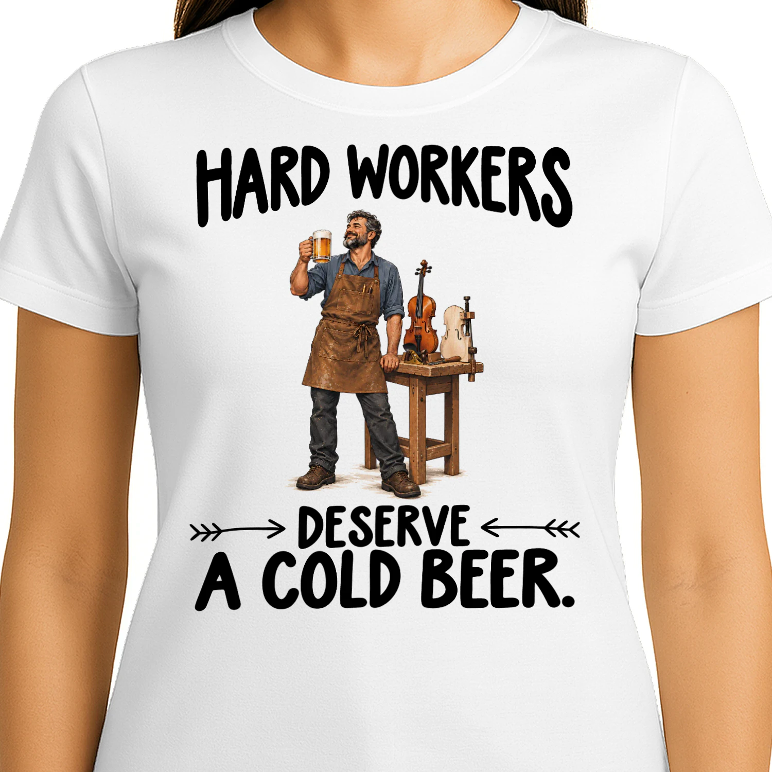 Violin Makers Deserve Cold Beer Job Humor T Shirt JHU0081