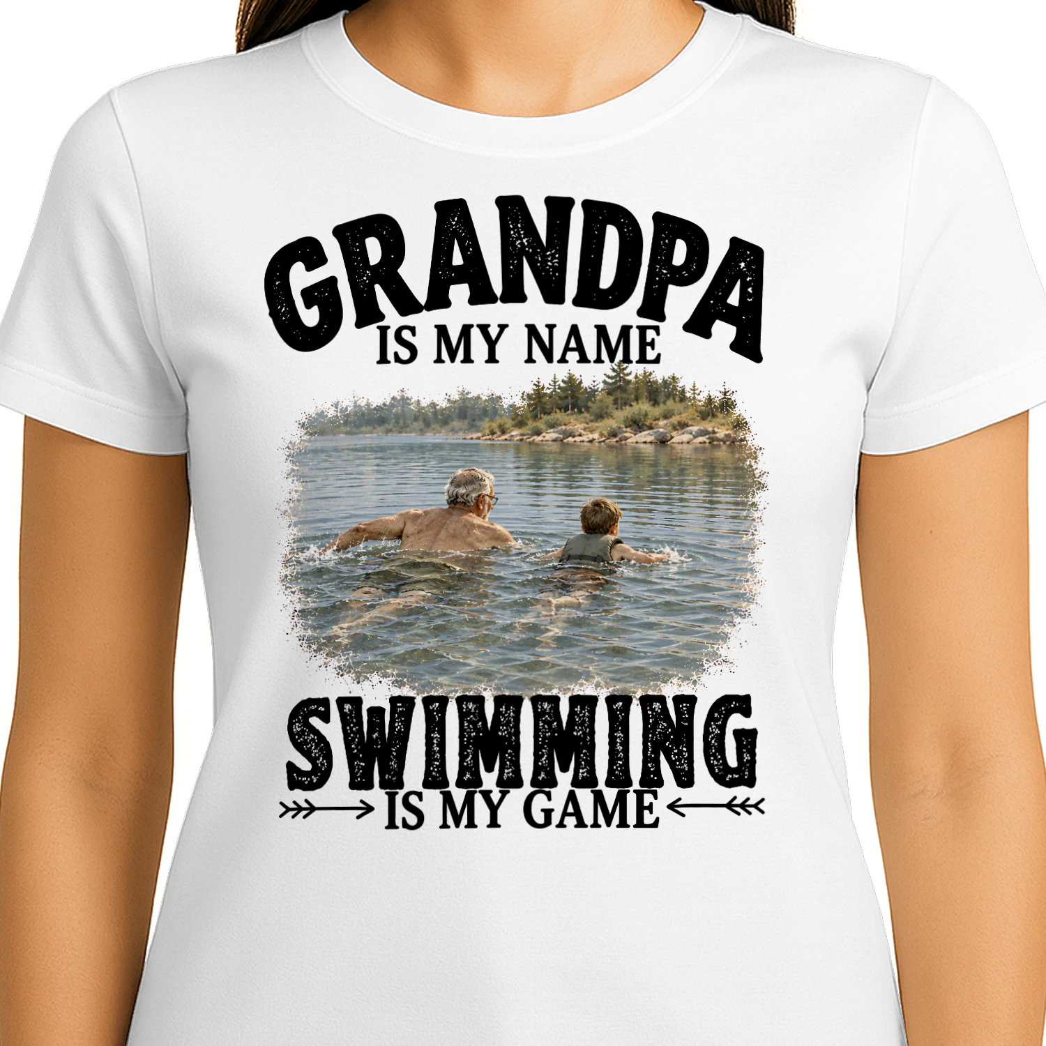 Swimming Is My Game Grandpa T Shirt GRP0044