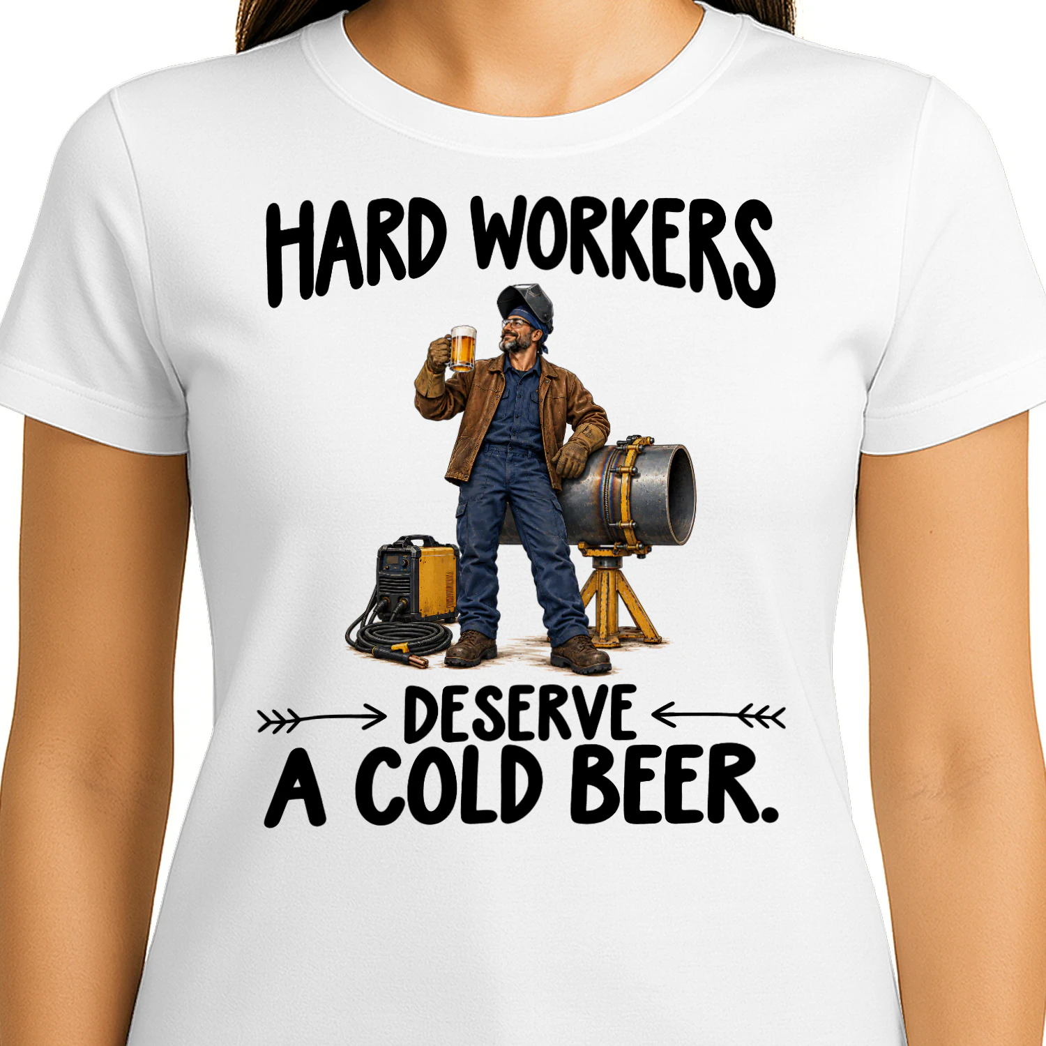 Pipeline Welders Deserve Cold Beer Job Humor T Shirt JHU0055