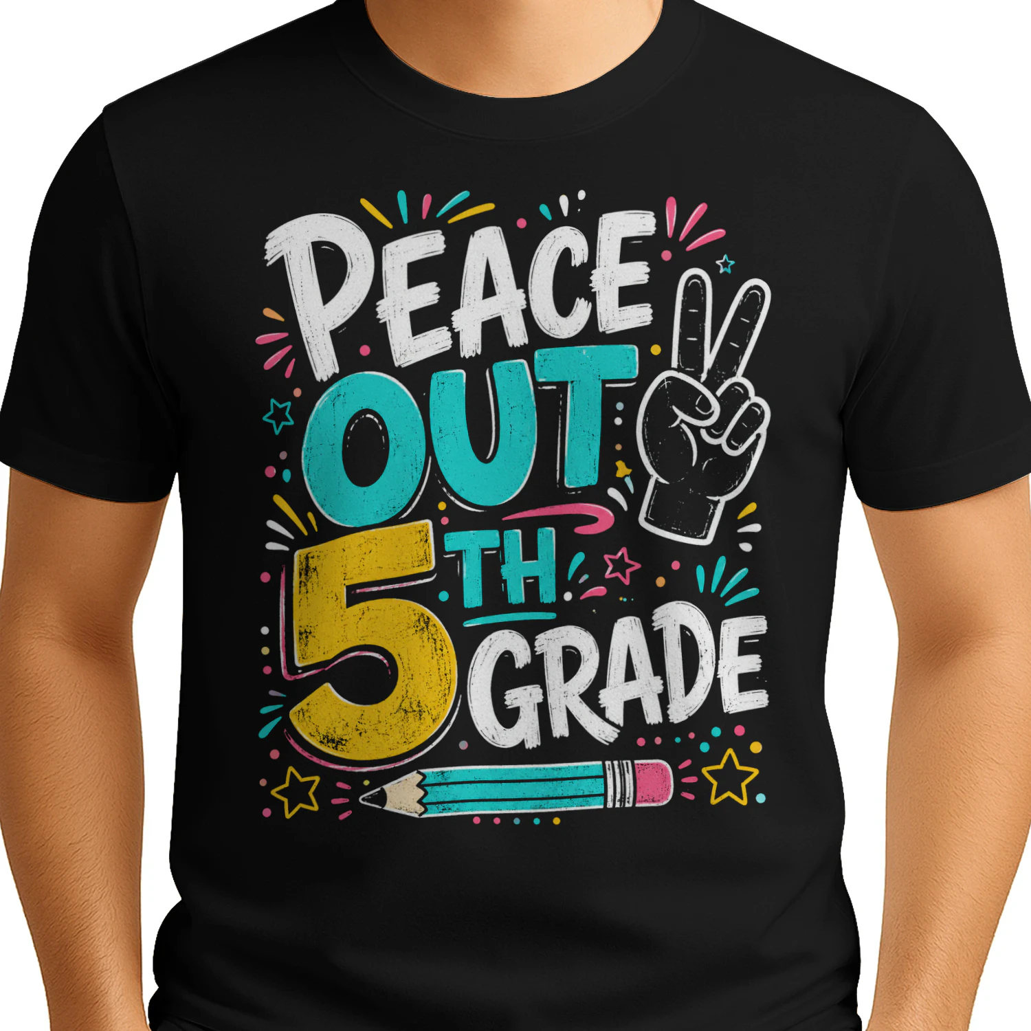 Peace Out 5th Grade Graduation Last Day School T-Shirt