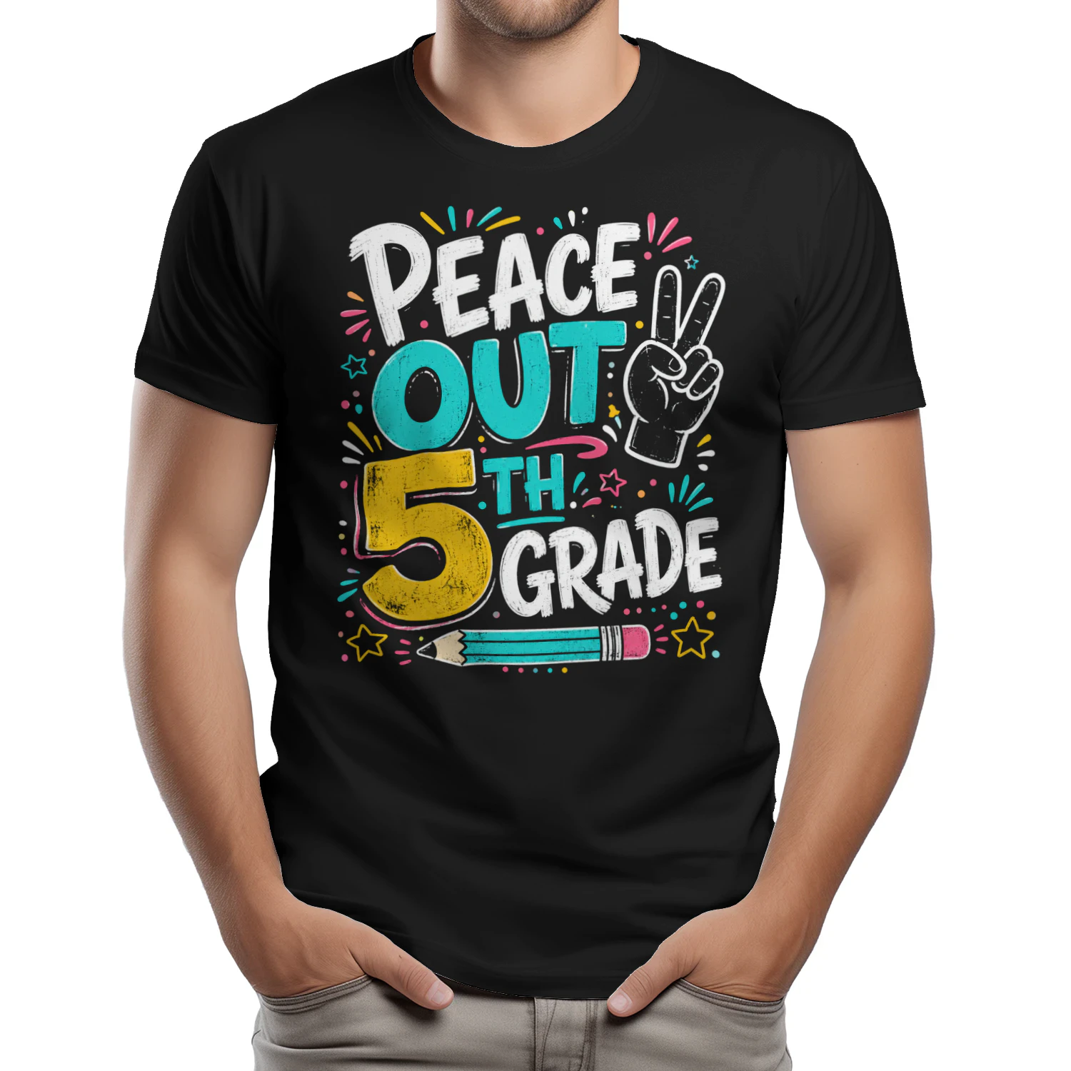 Peace Out 5th Grade Graduation Last Day School T-Shirt