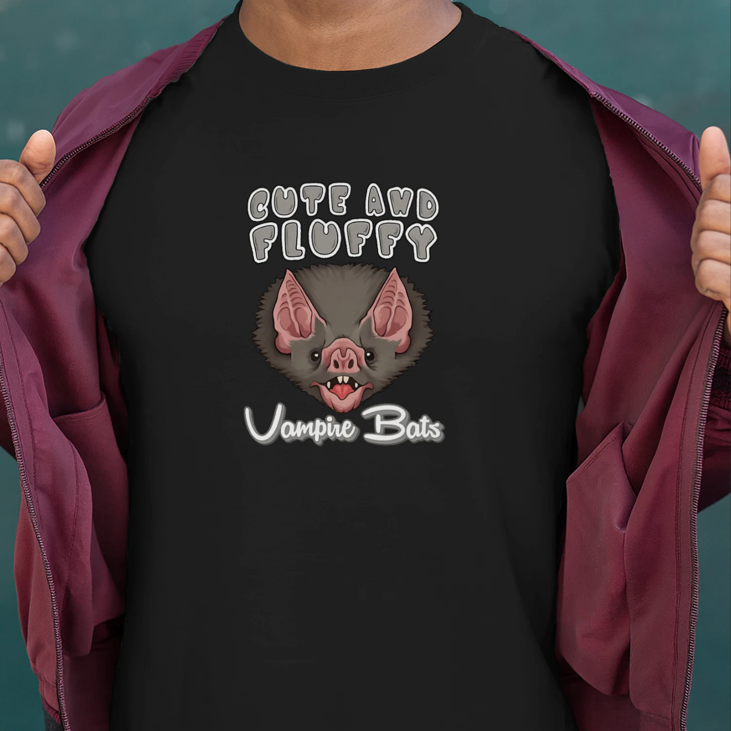 Cute and Fluffy - Vampire bat T-Shirt