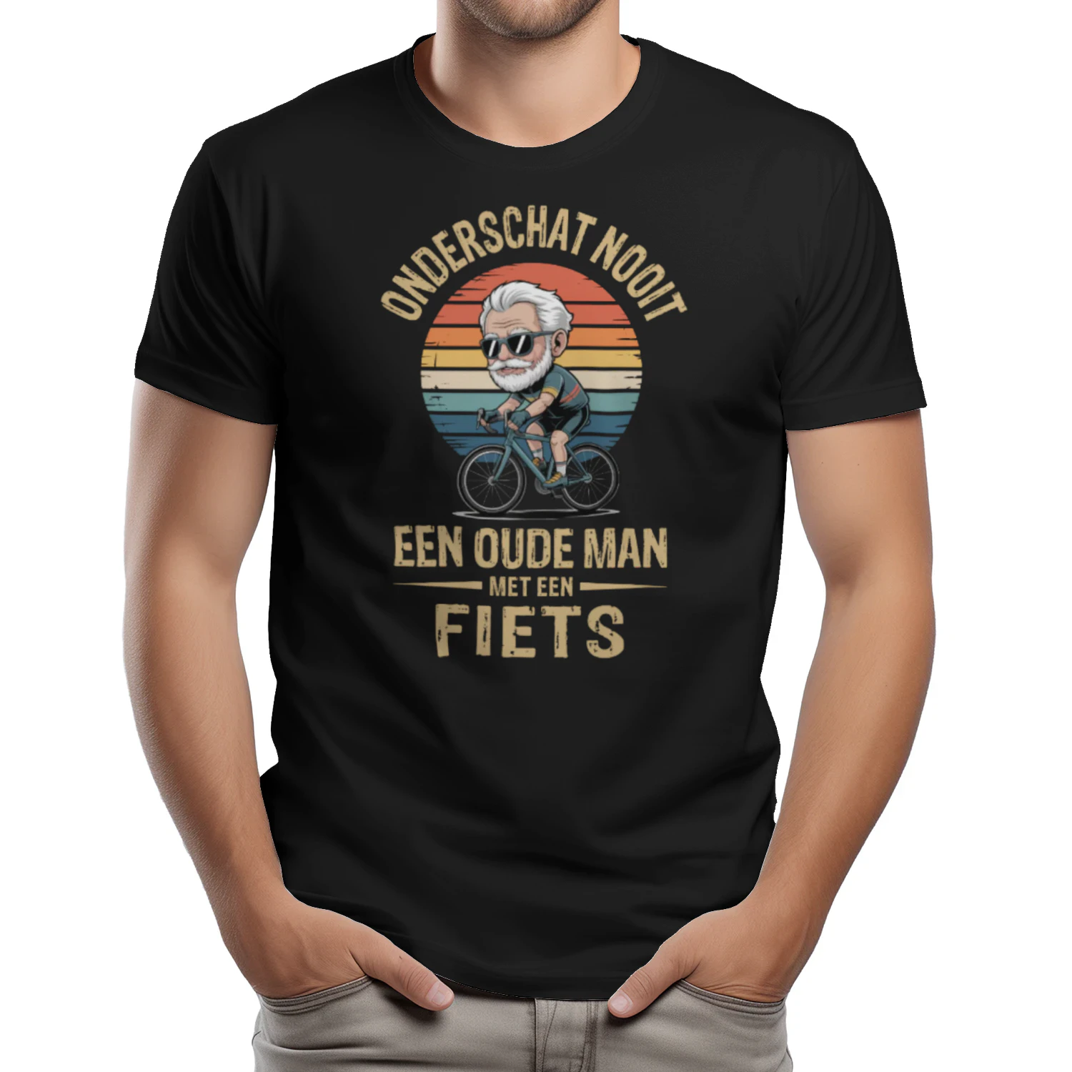 Onderschat nooit een oude man met een fiets