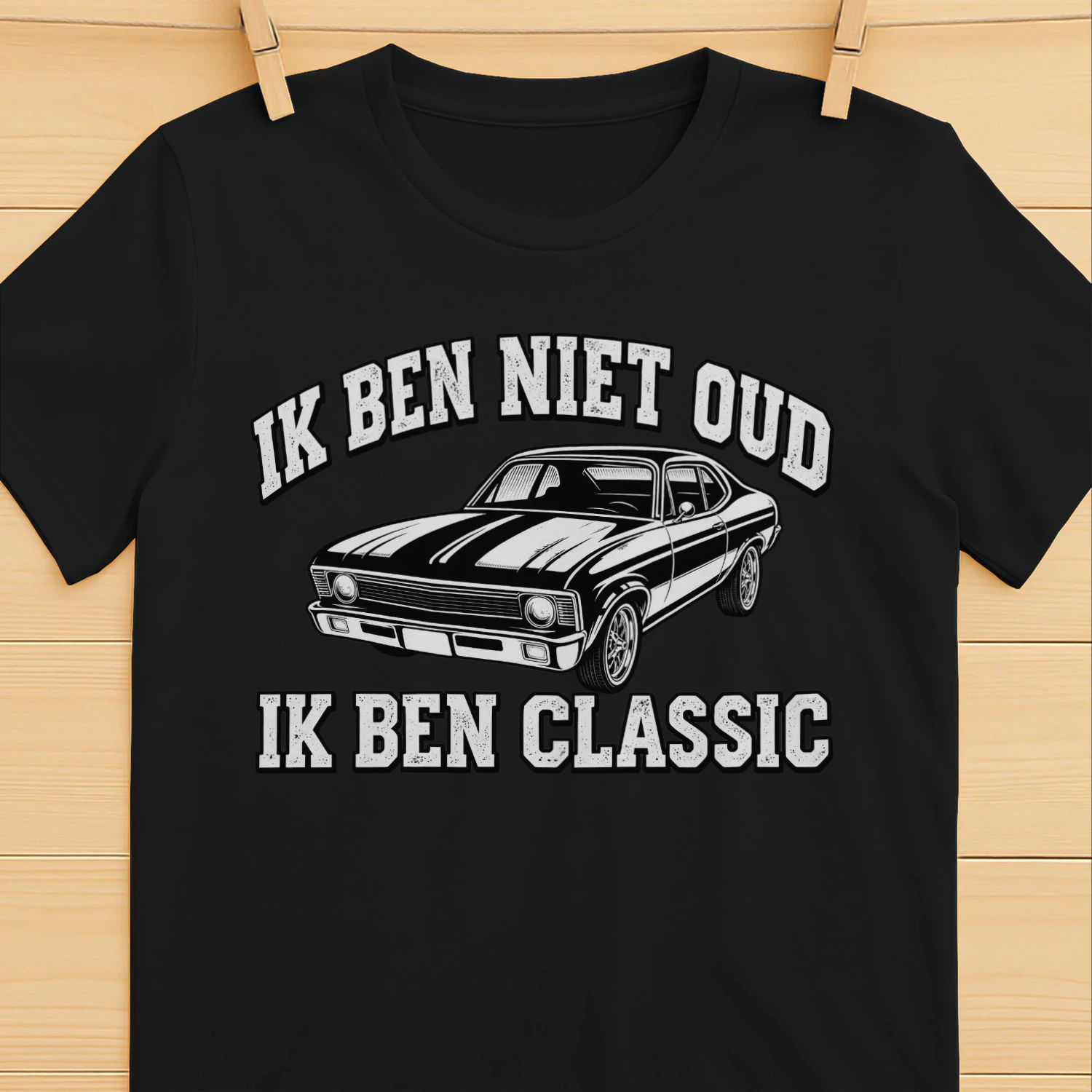 IK BEN NIET OUD – IK BEN CLASSIC | Vintage Auto T-shirt