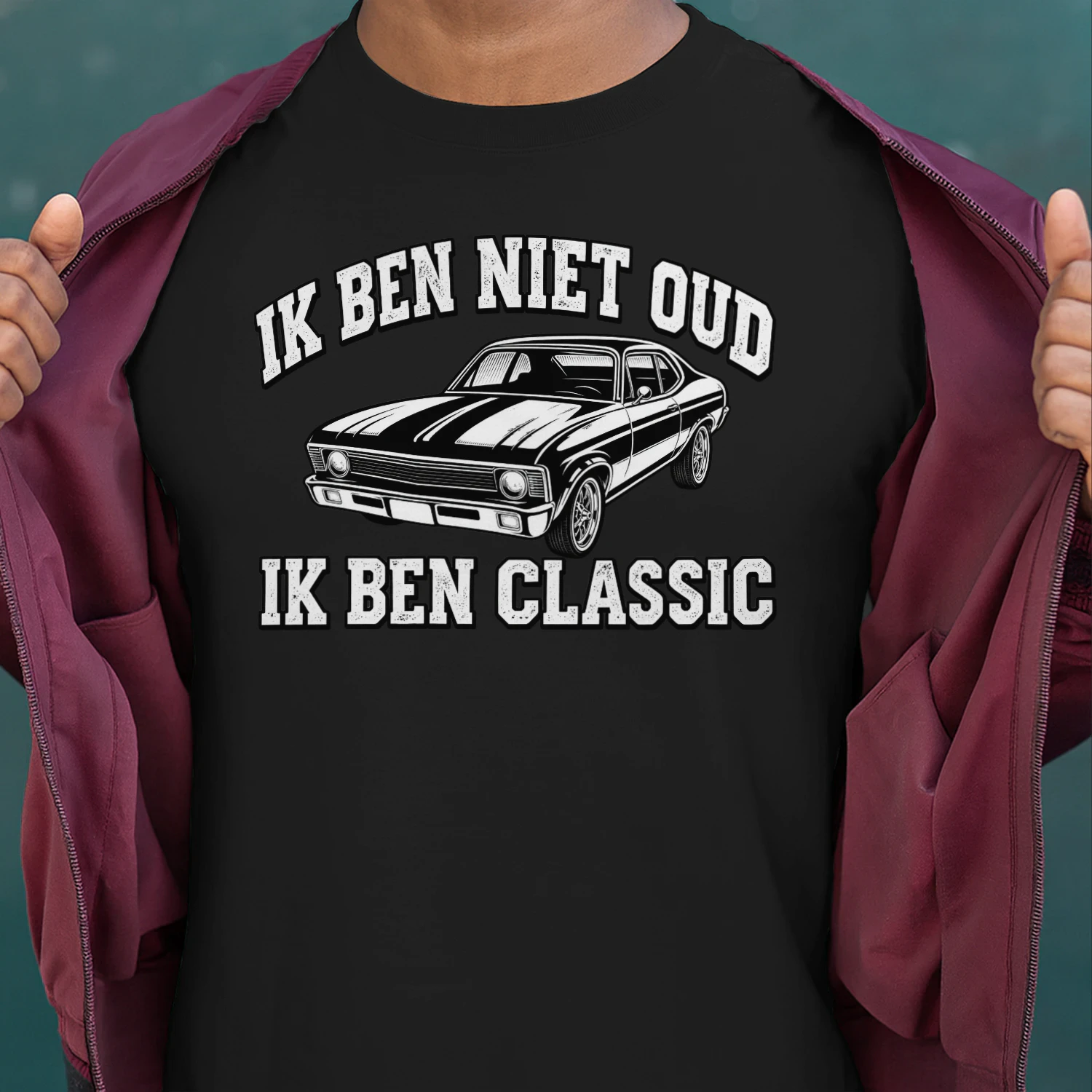 IK BEN NIET OUD – IK BEN CLASSIC | Vintage Auto T-shirt