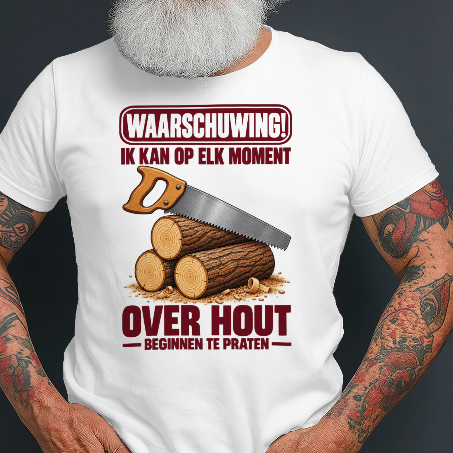 Waarschuwing Hout T-shirt