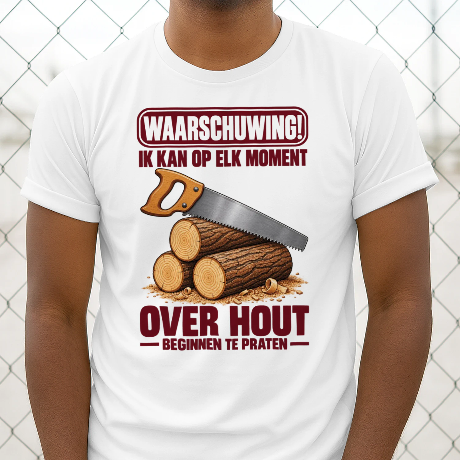 Waarschuwing Hout T-shirt